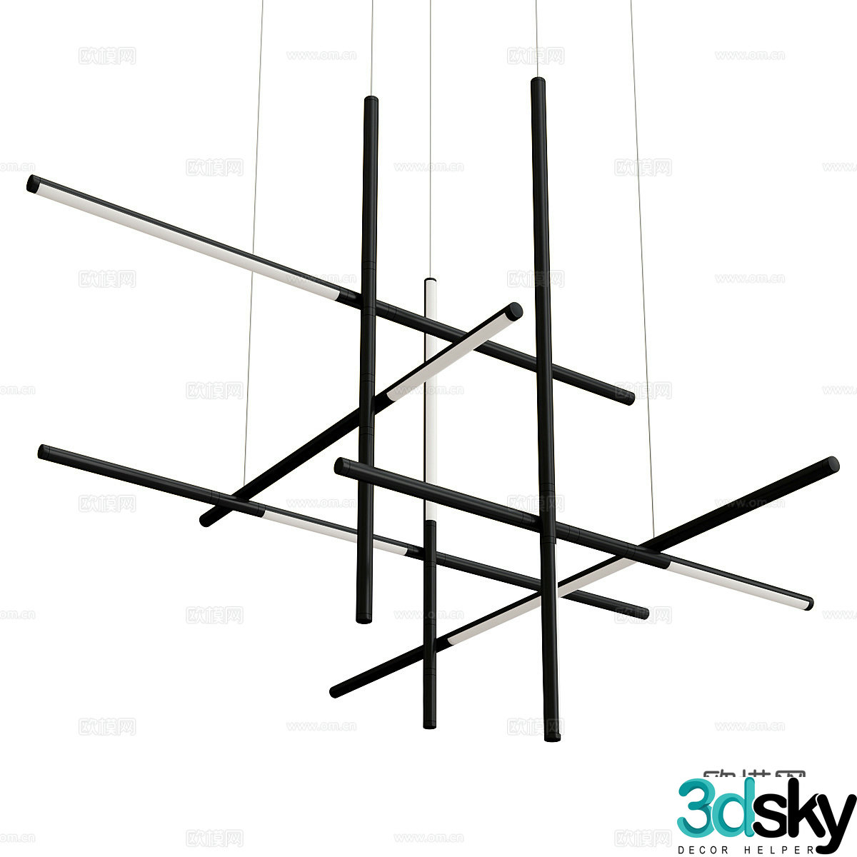 Modern creative chandelier 3D model