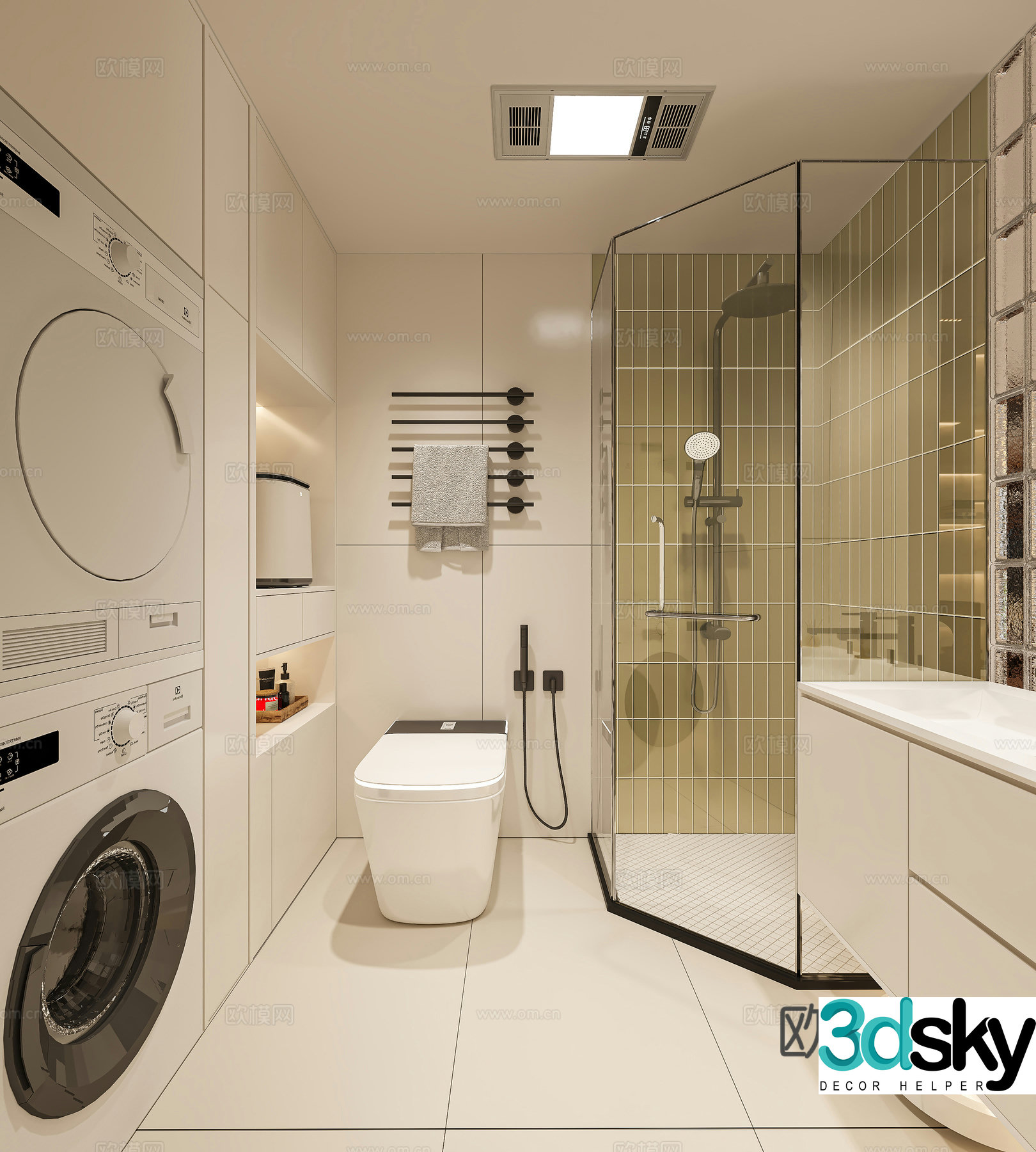 Modern bathroom bathroom 3d model