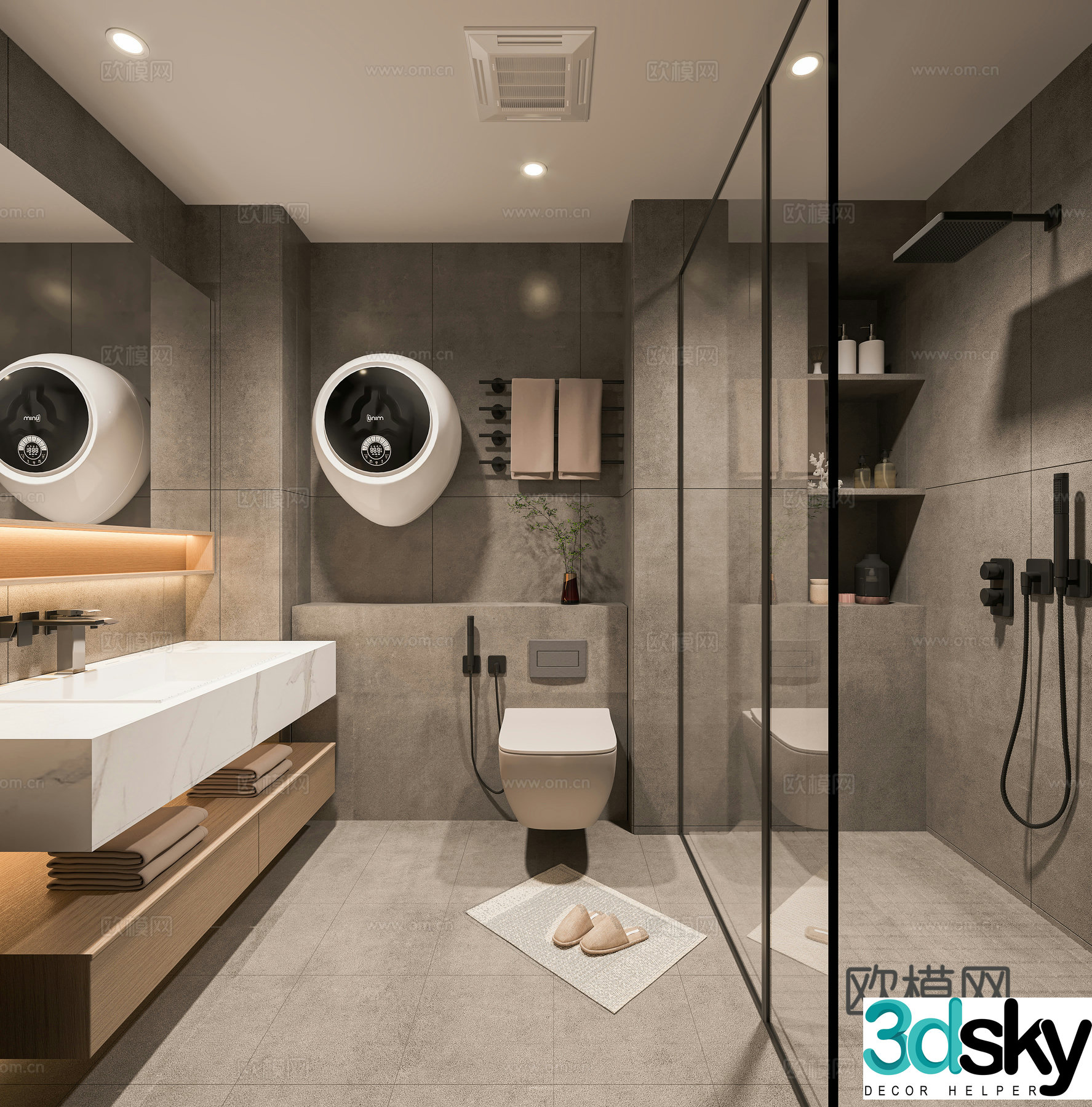 Modern bathroom bathroom 3d model