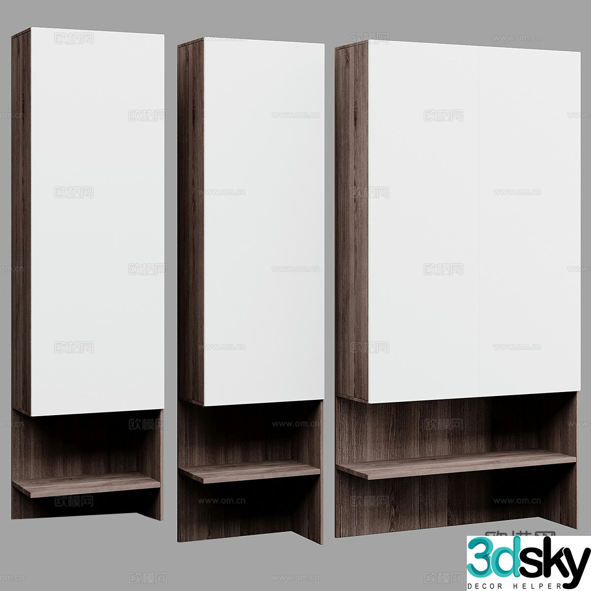 Modern bookcase 3d model