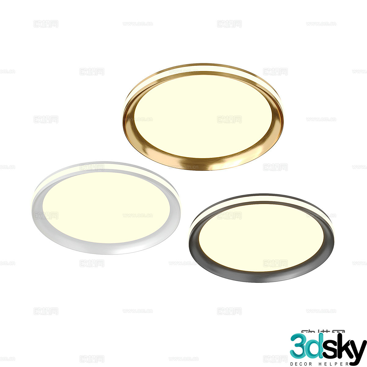 Modern ceiling light 3d model