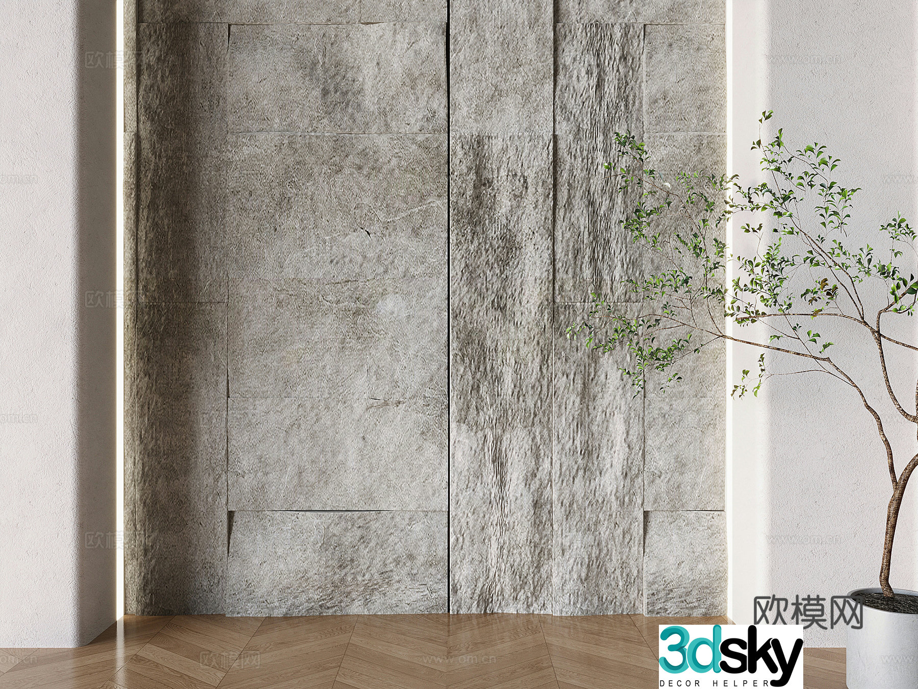 pu stone background wall matte stone wall rock background wall 3d model