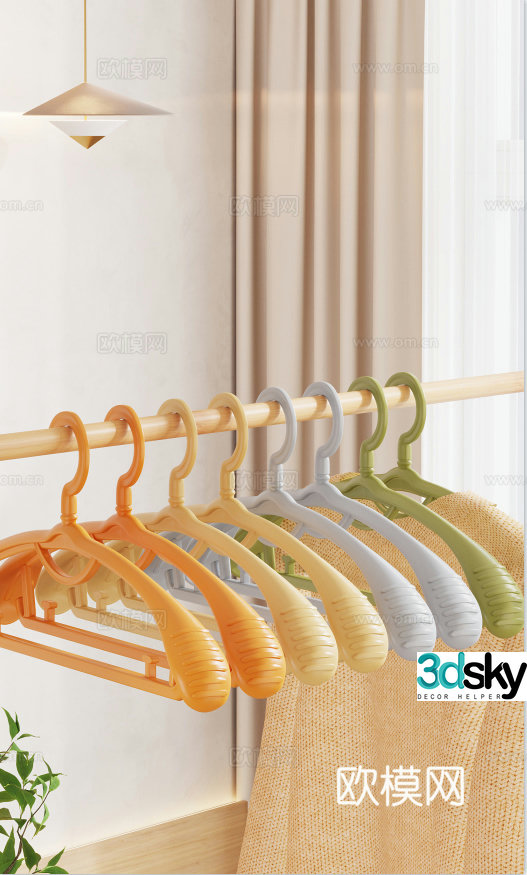 Modern clothes hanger 3d model