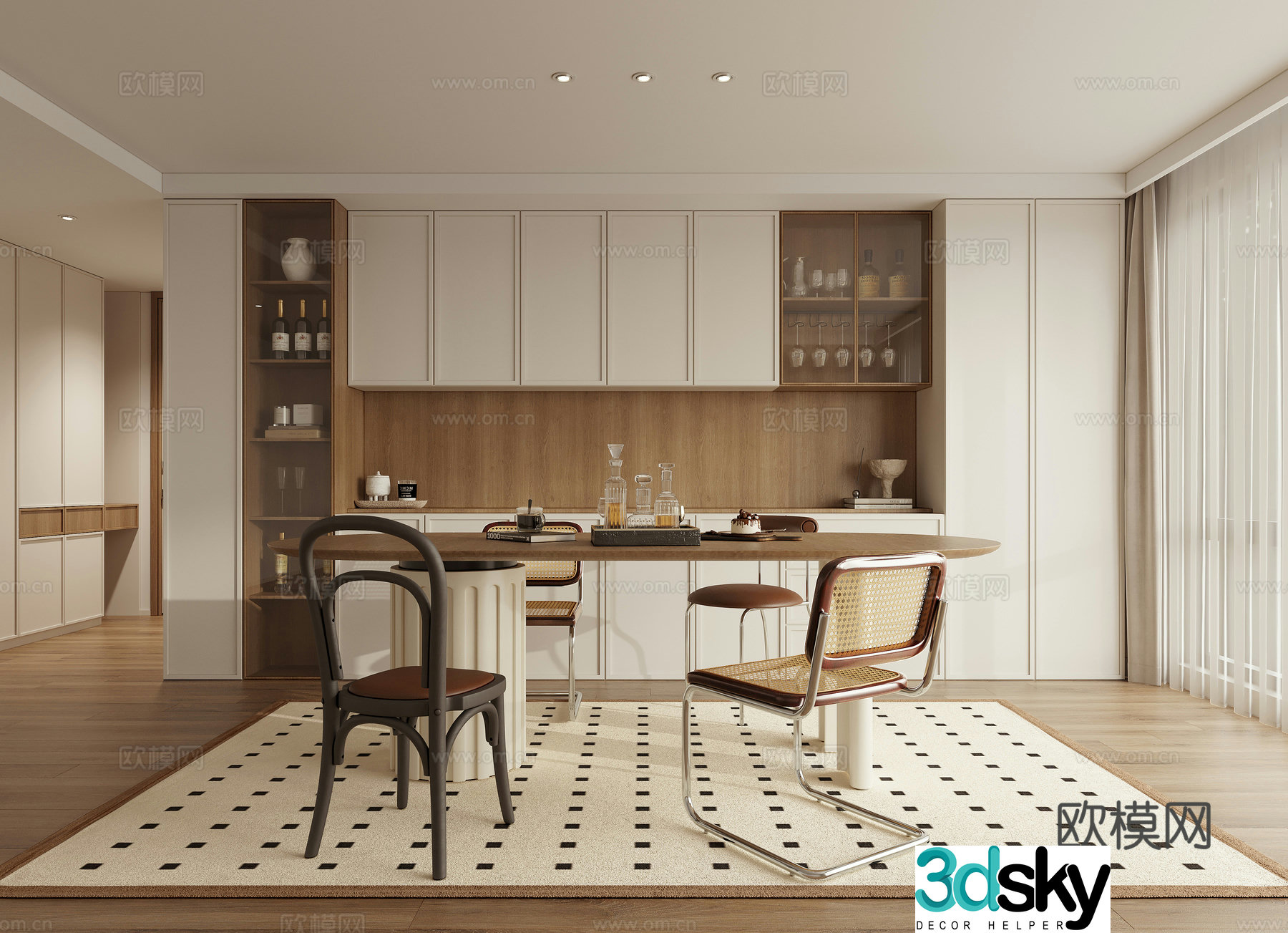 Creamy restaurant 3d model