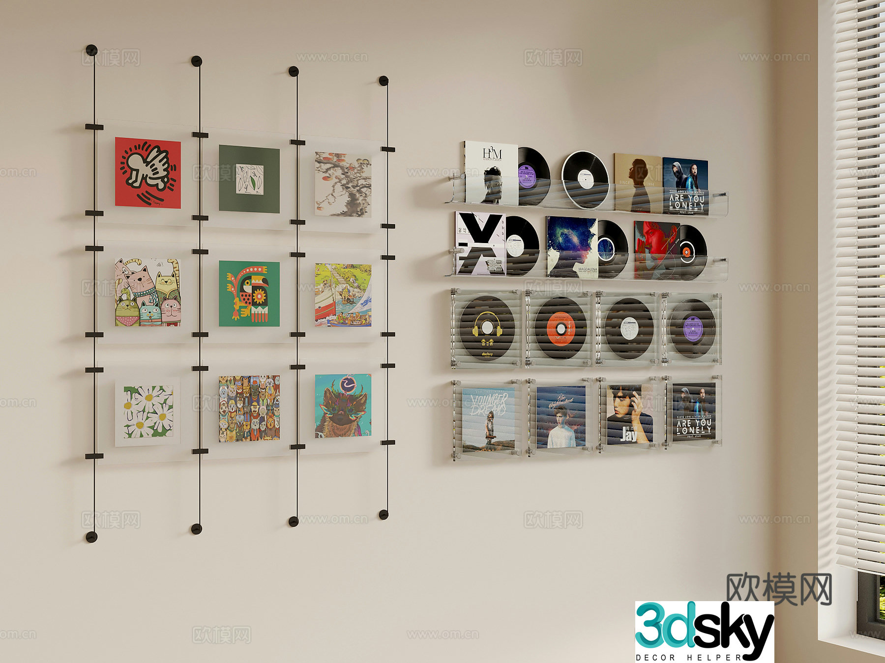 Modern photo wall wall decoration 3d model