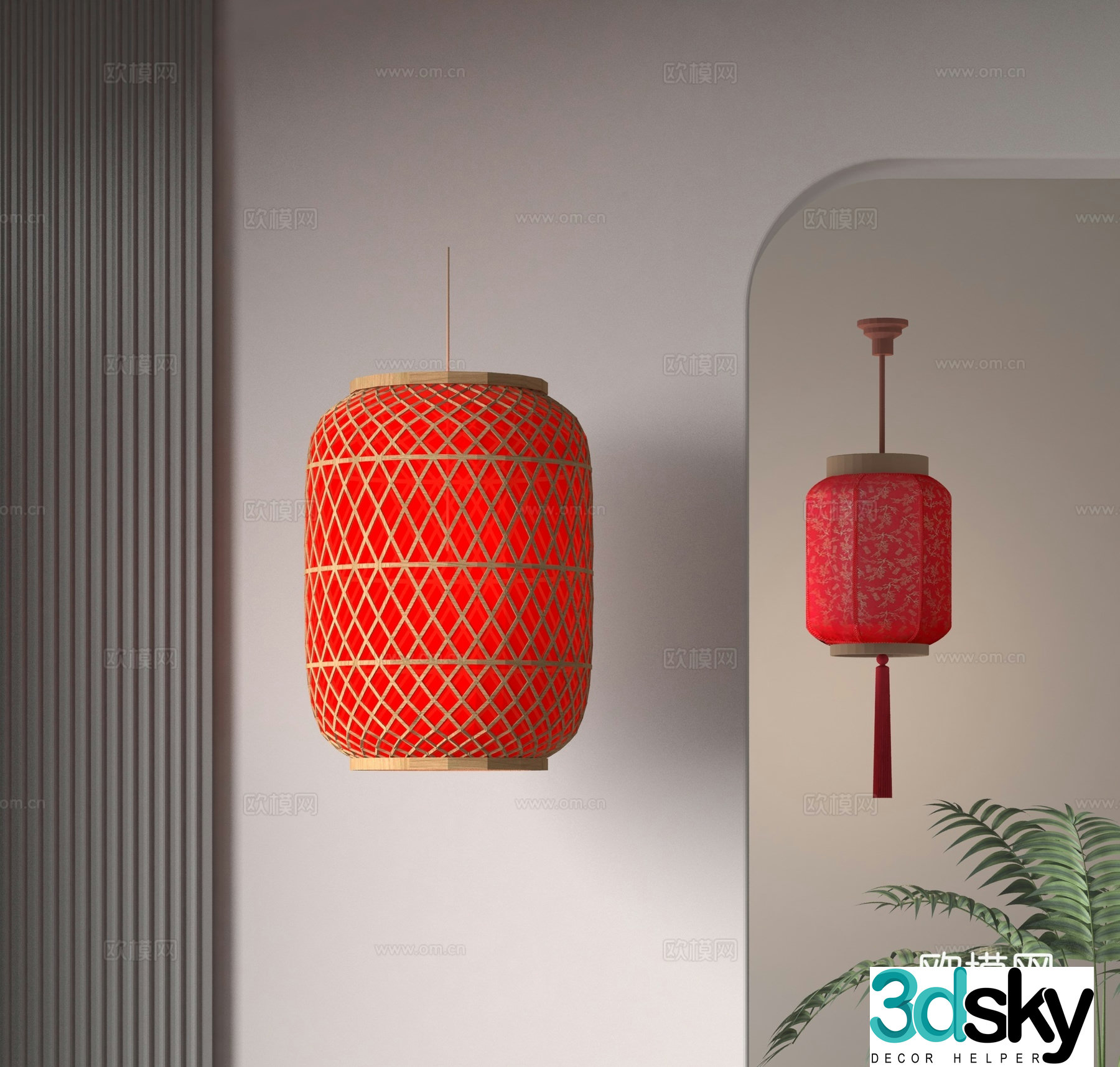 Chinese lantern 3d model