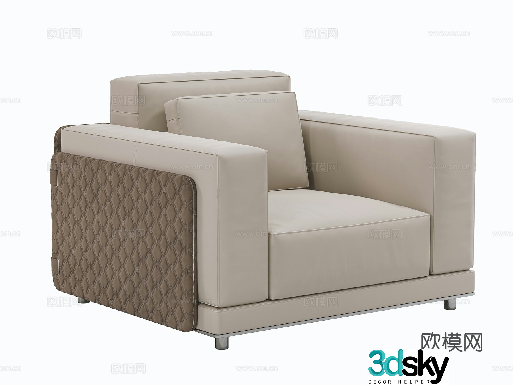 Modern single sofa 3d model