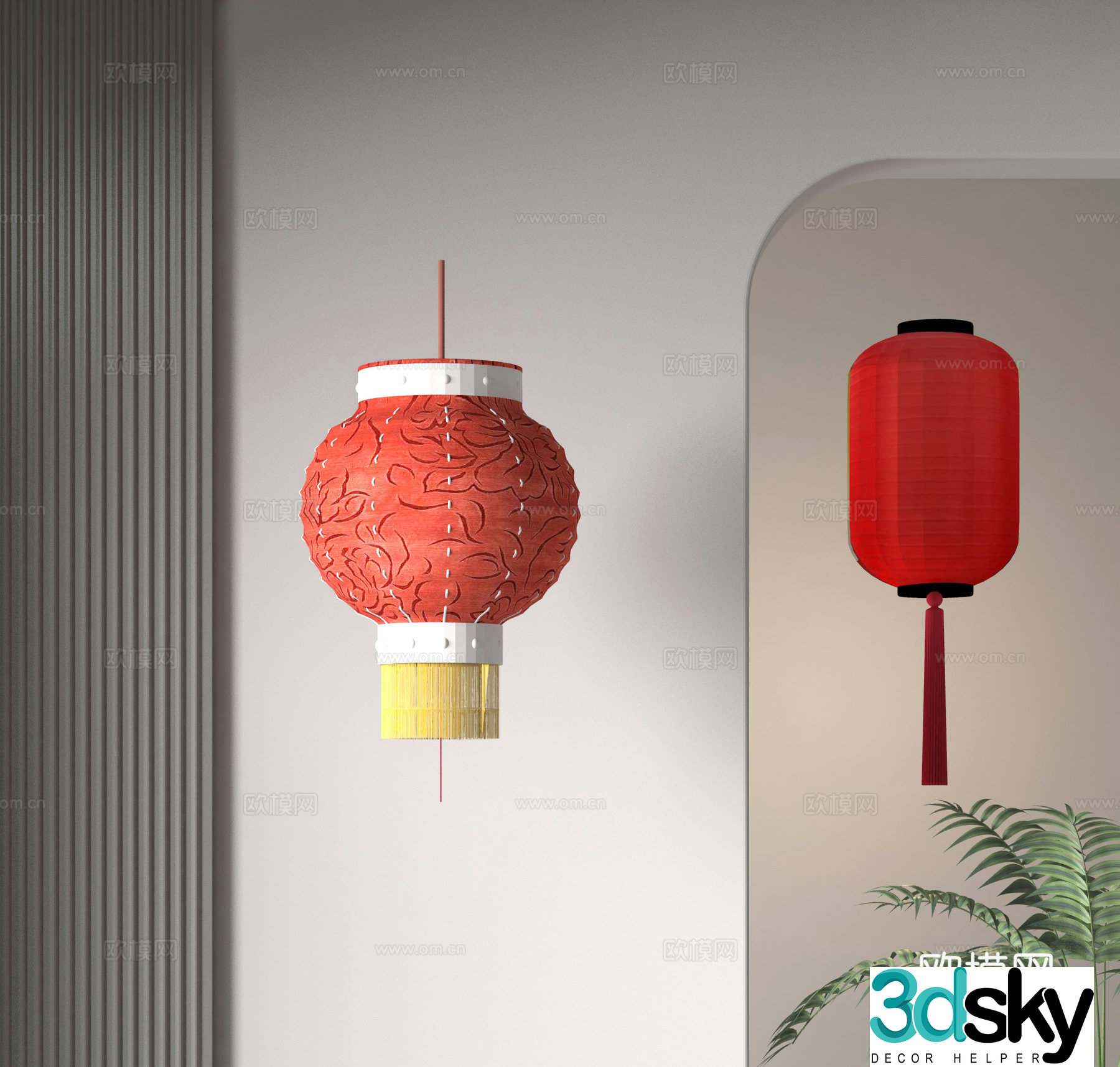 Chinese lantern 3d model