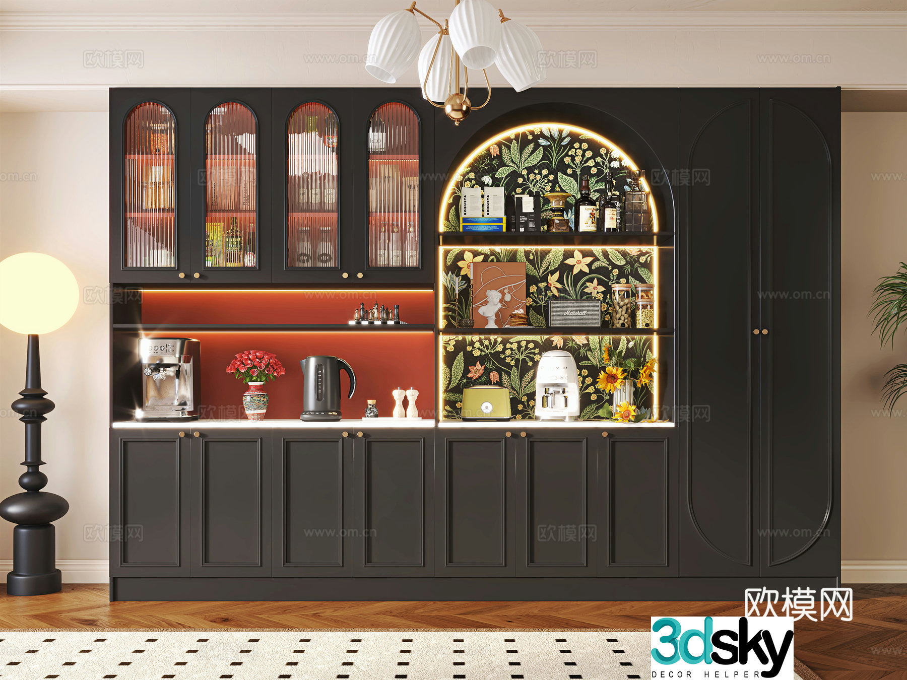 Middle-aged sideboard 3D model