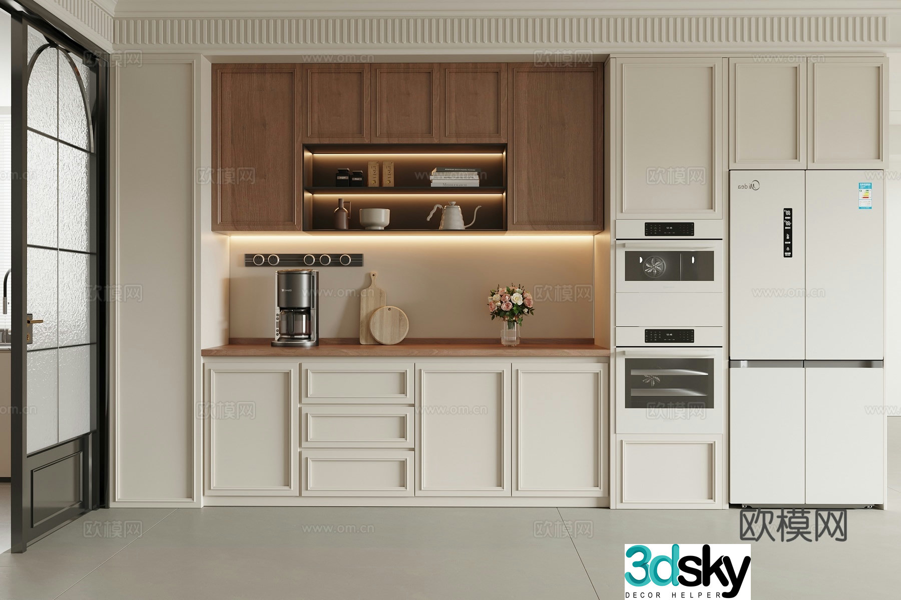 French dining cabinet 3D model