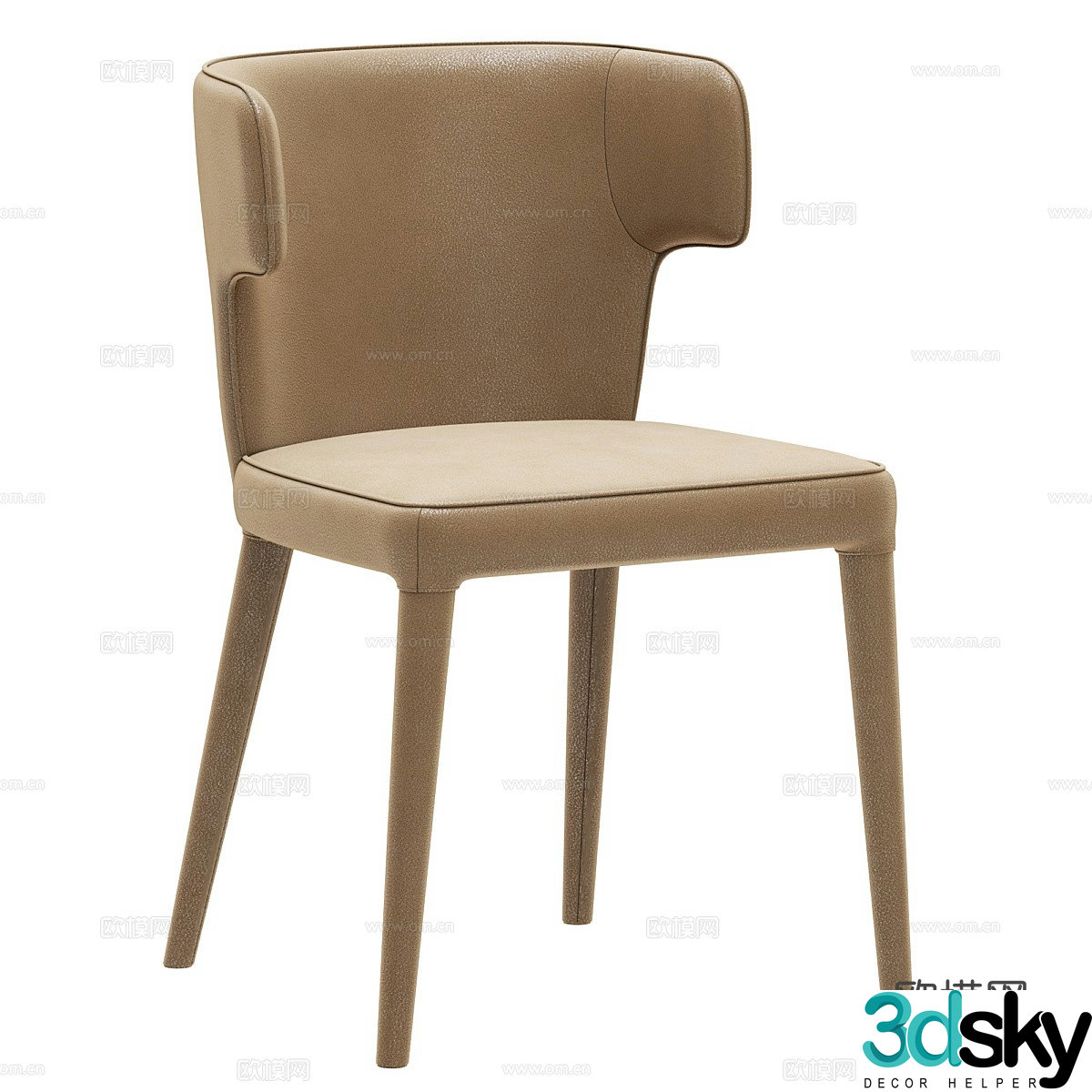 Italian chair dining chair 3d model