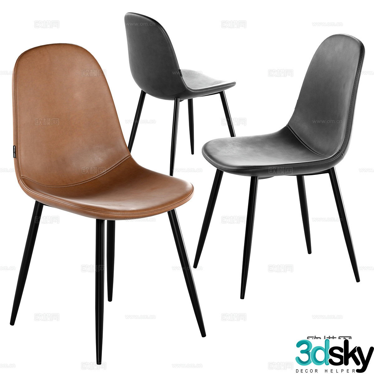 Sites chair dining chair 3D model