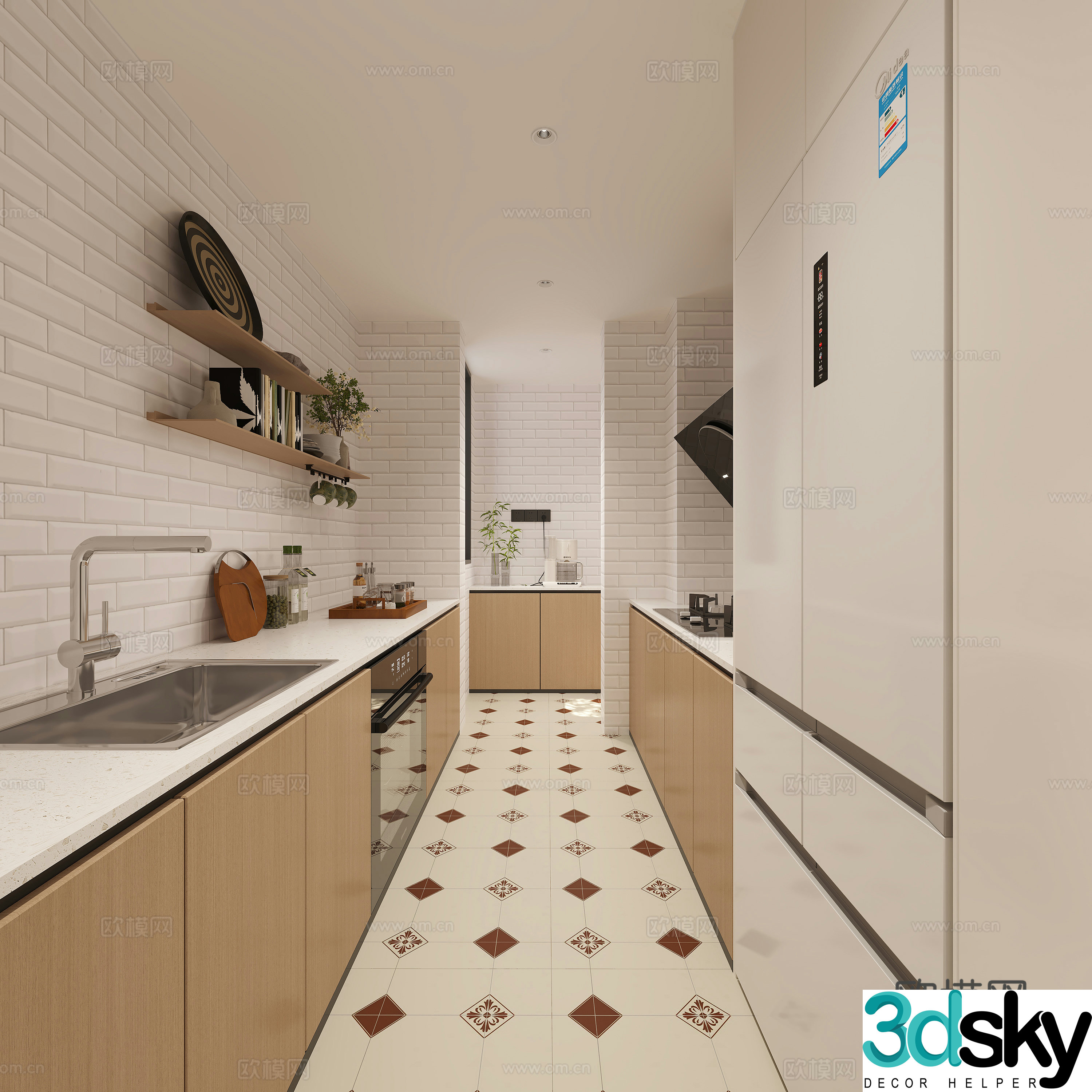 Nordic kitchen 3d model