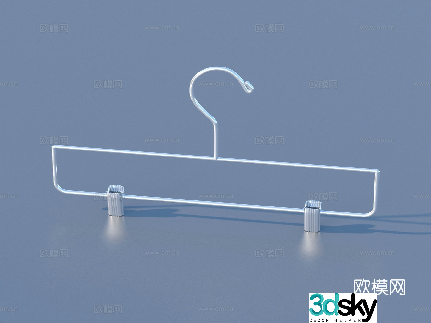 Clip Clothes Hanger Iron Clothes Hanger Stainless Steel Clothes Hanger 3D Model
