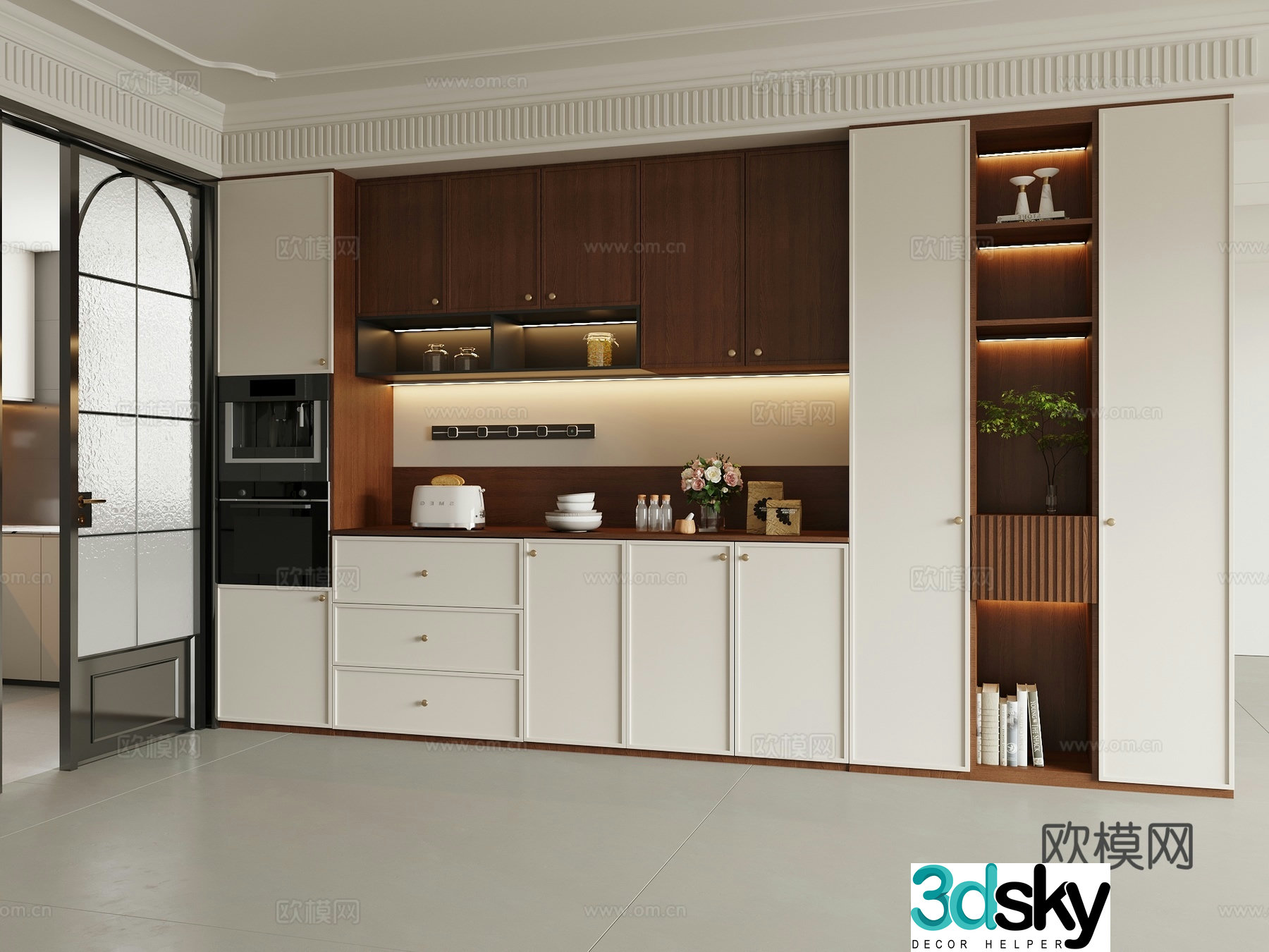 Medieval style sideboard 3d model