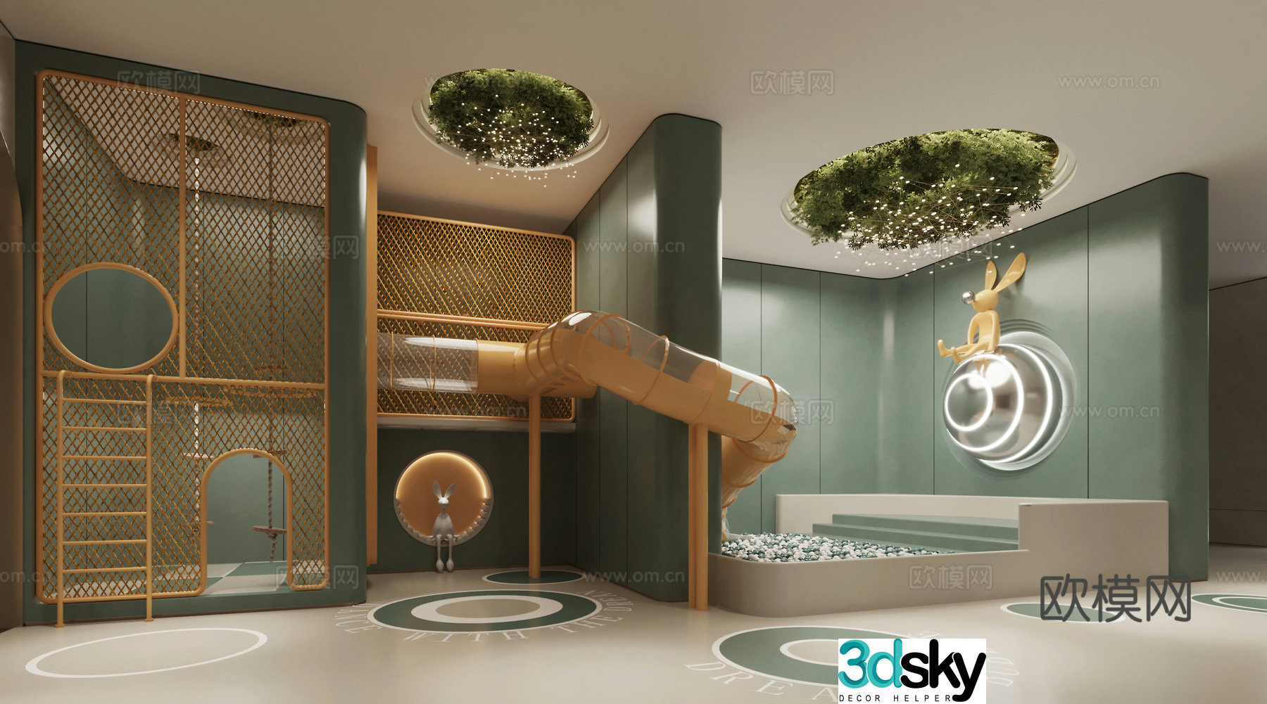 Modern Children’s Paradise Amusement Park 3D model