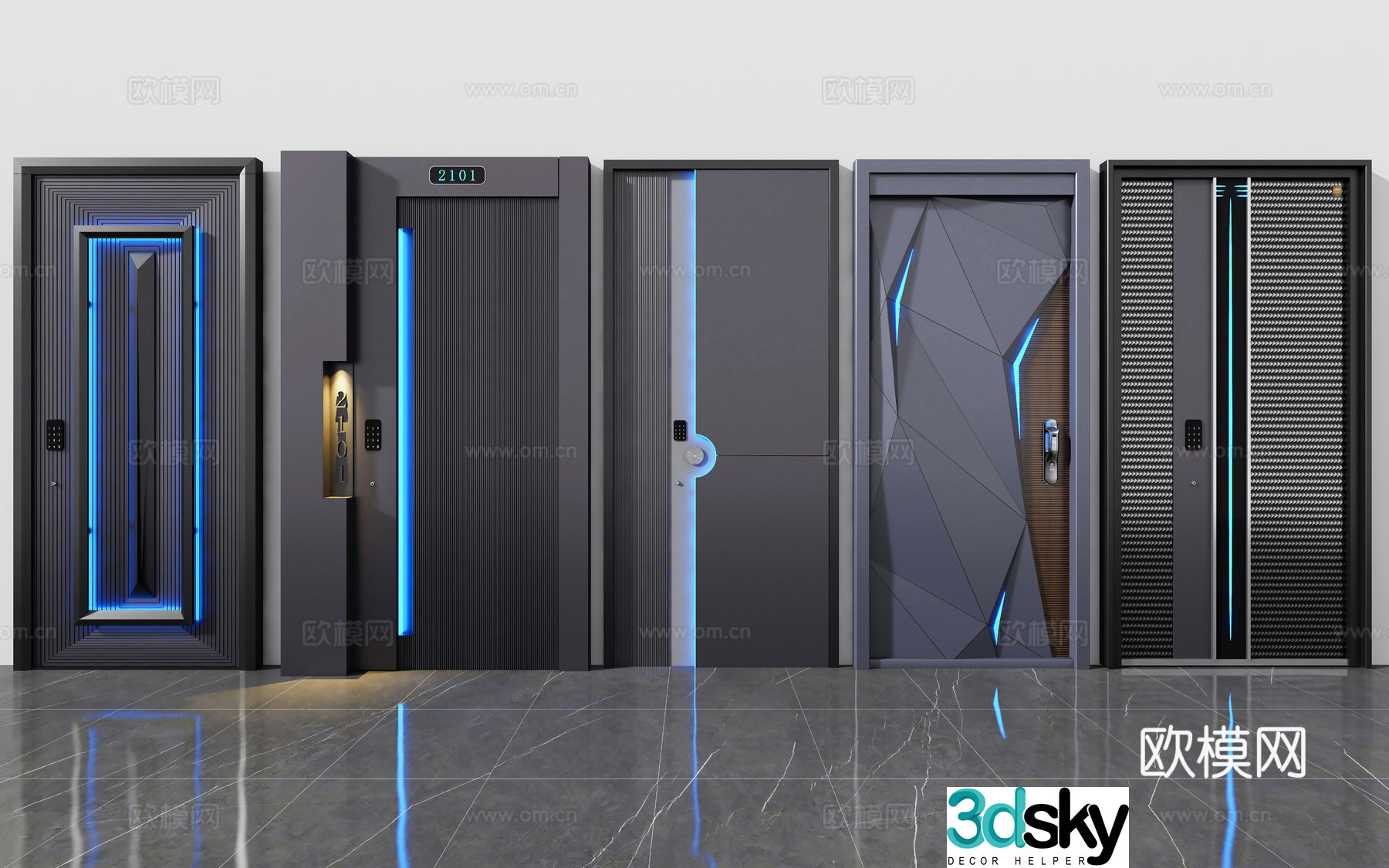 Modern technology swing door E-sports door Science fiction door Internet celebrity door Internet cafe door model