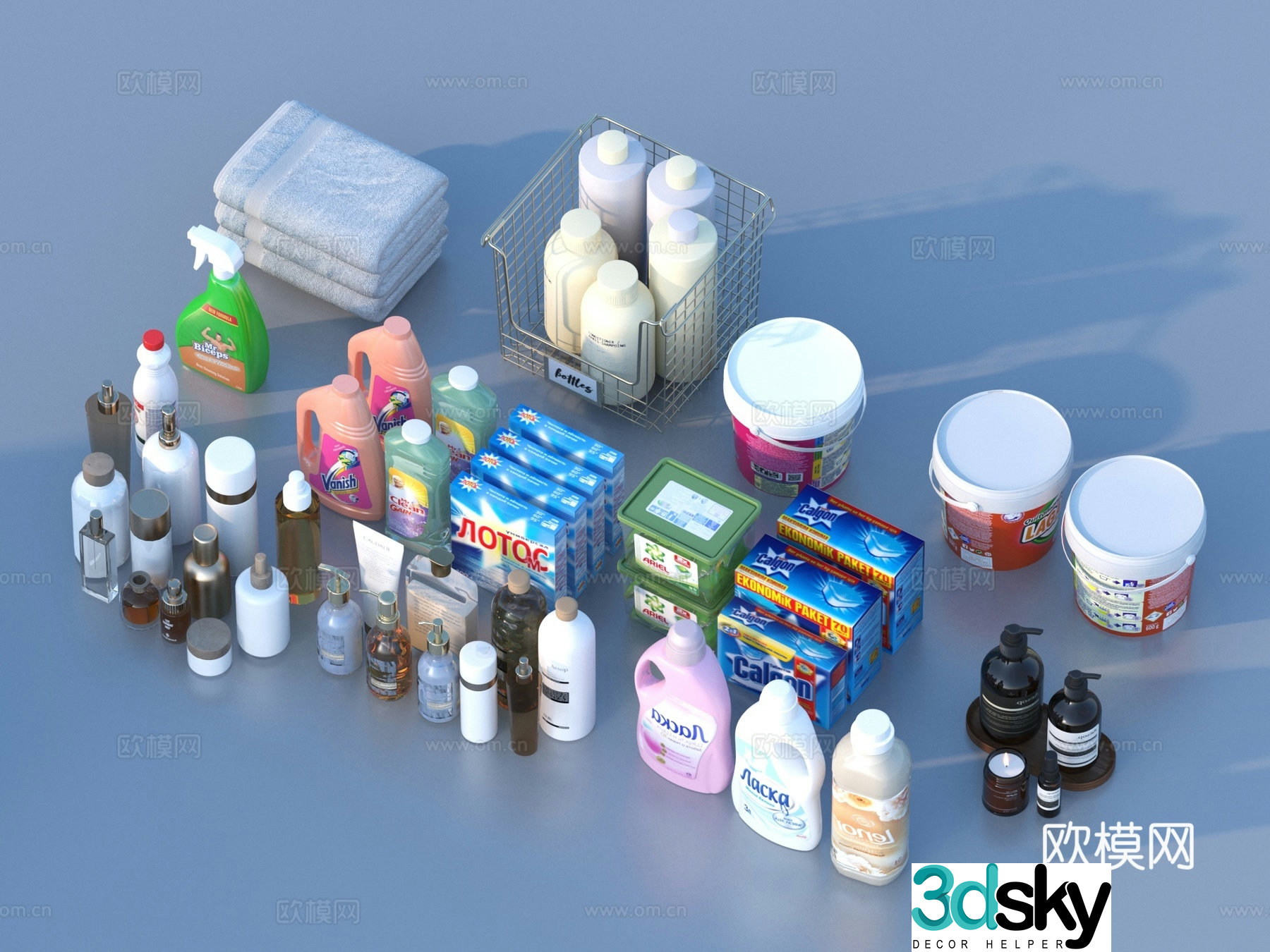 Storage box Storage basket Laundry detergent Detergent 3D model