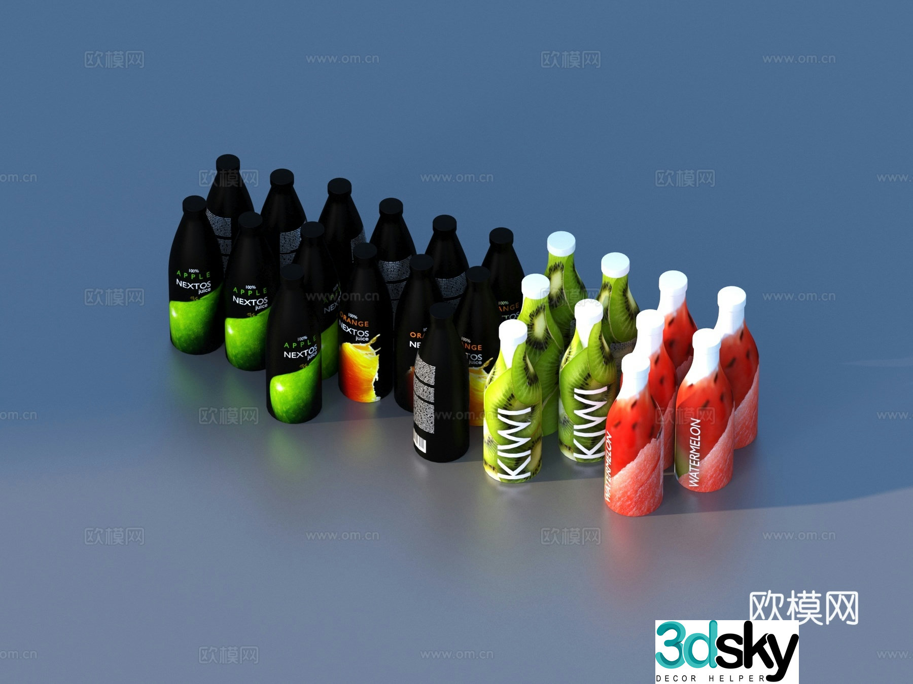 Juice Beverage Supermarket Products 3D Model