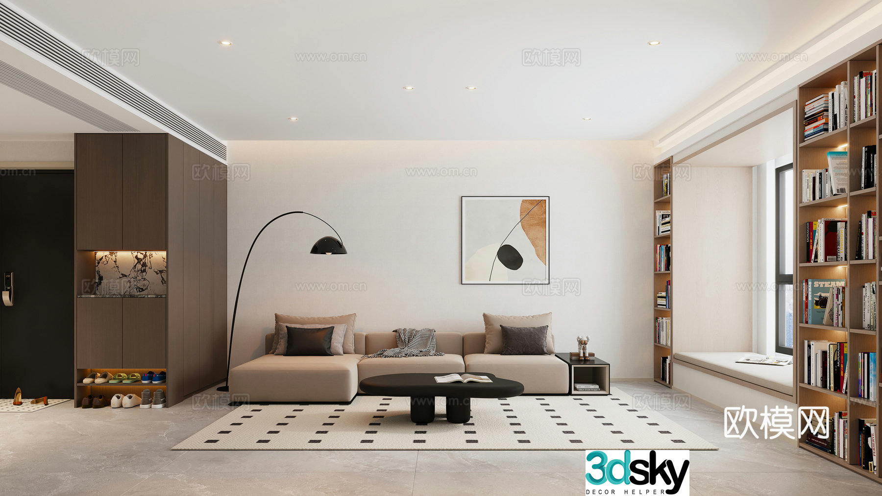 Modern living room 3d model