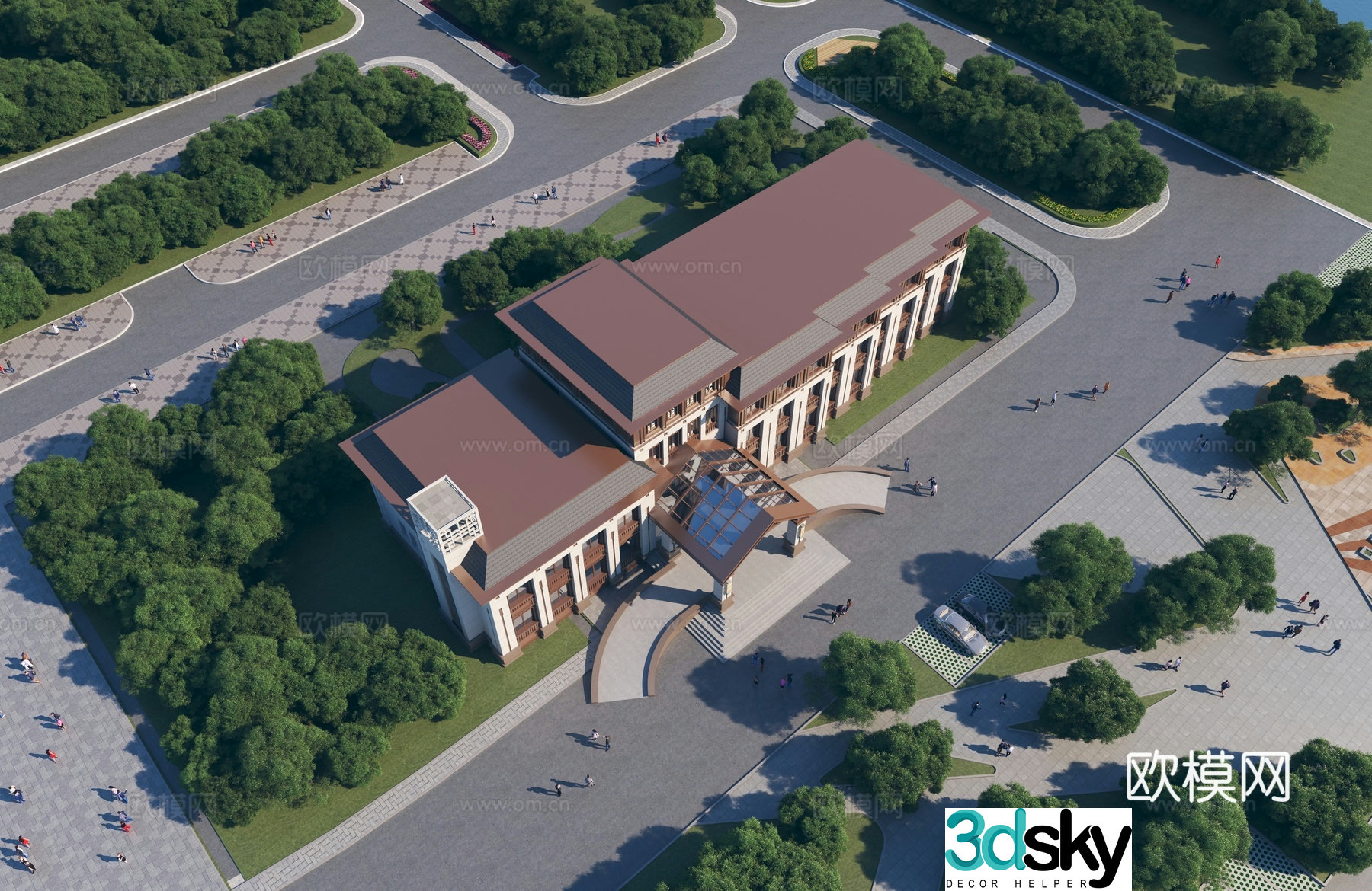 New Chinese Hotel Bird 3D Model