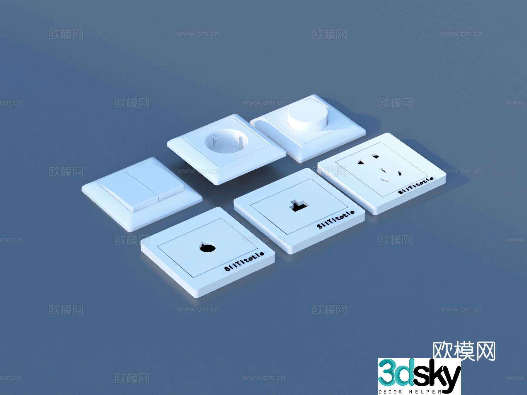 Switch Switch Socket Panel 3D Model
