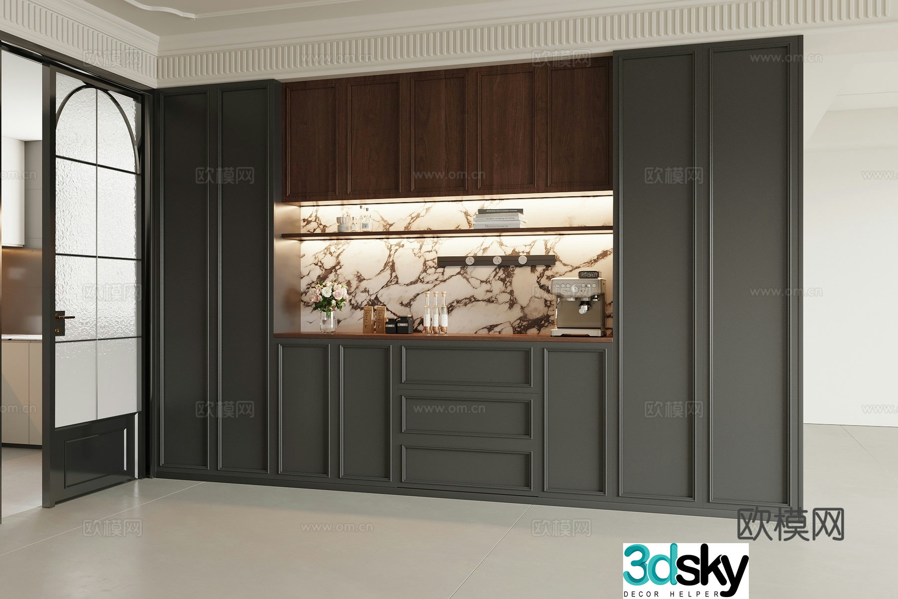 French sideboard 3D model