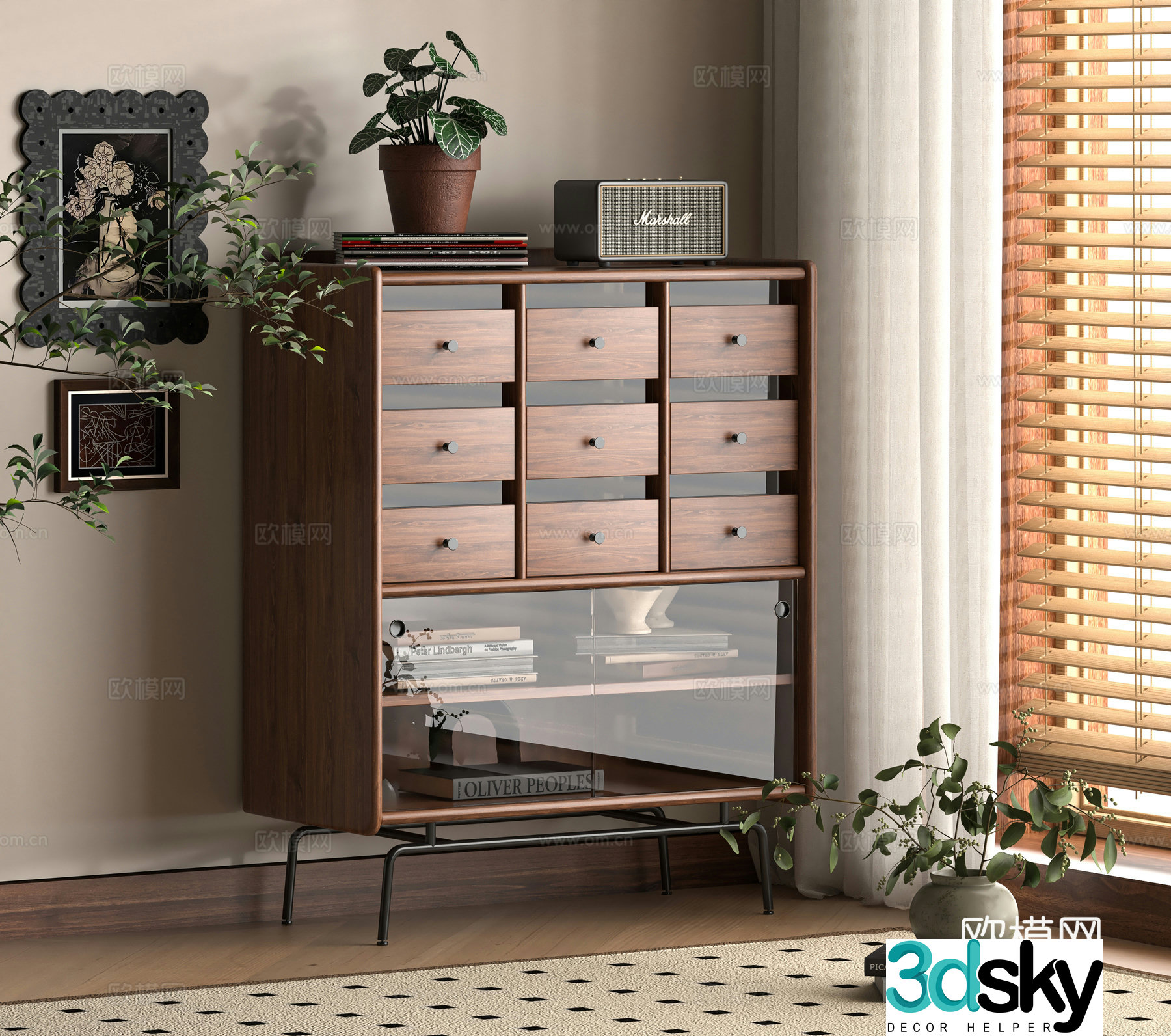 Middle-aged sideboard 3D model