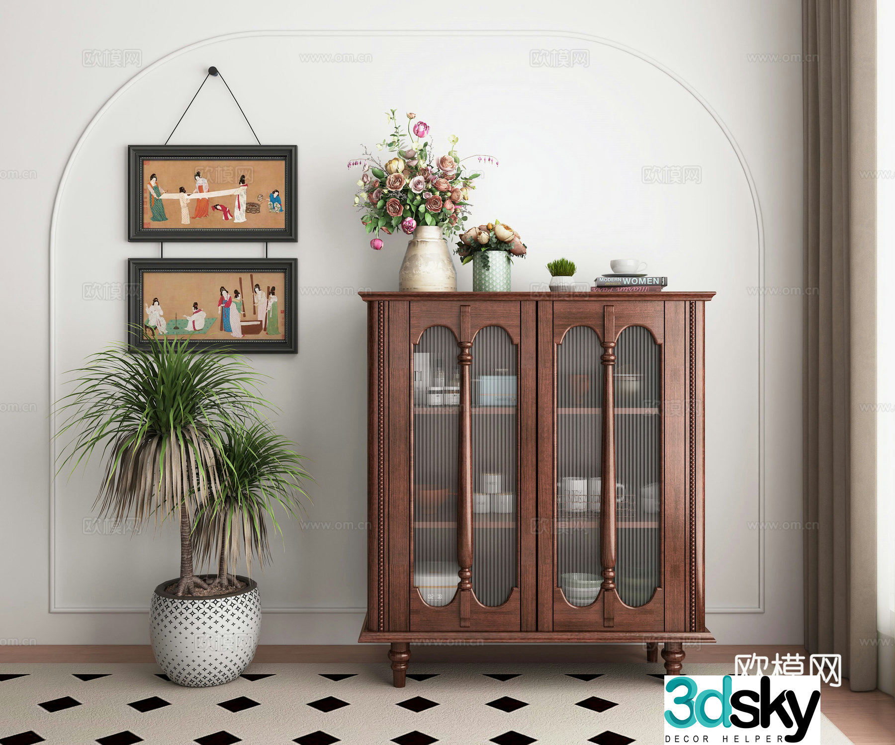 Middle-aged sideboard 3D model