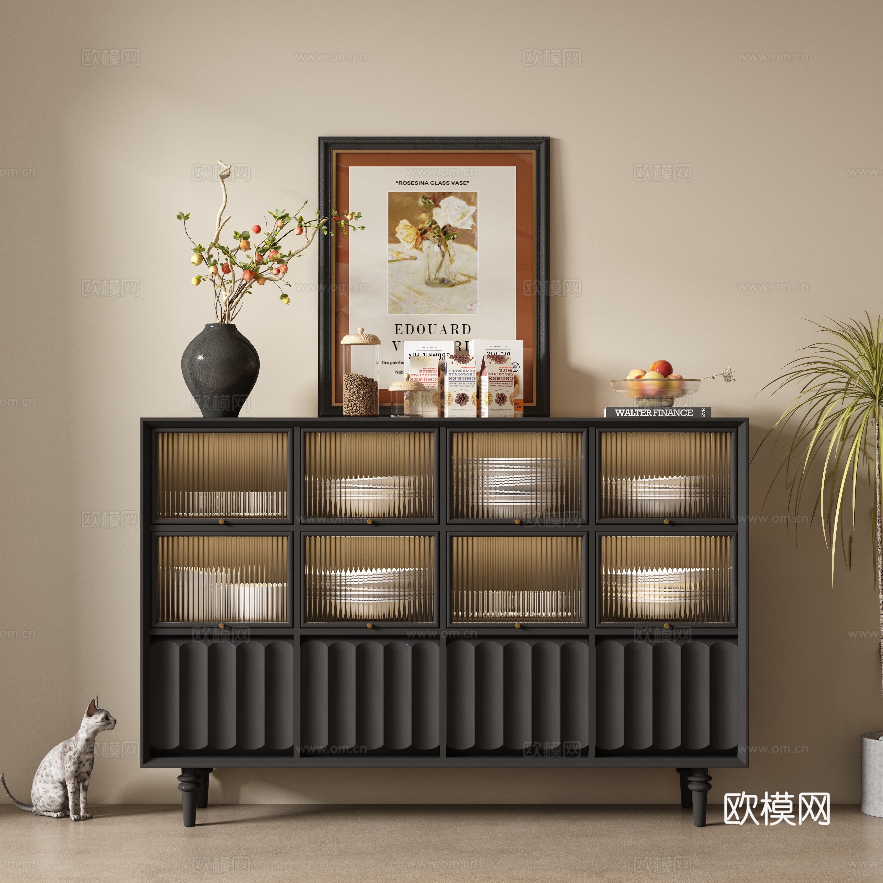 French dining cabinet 3D model