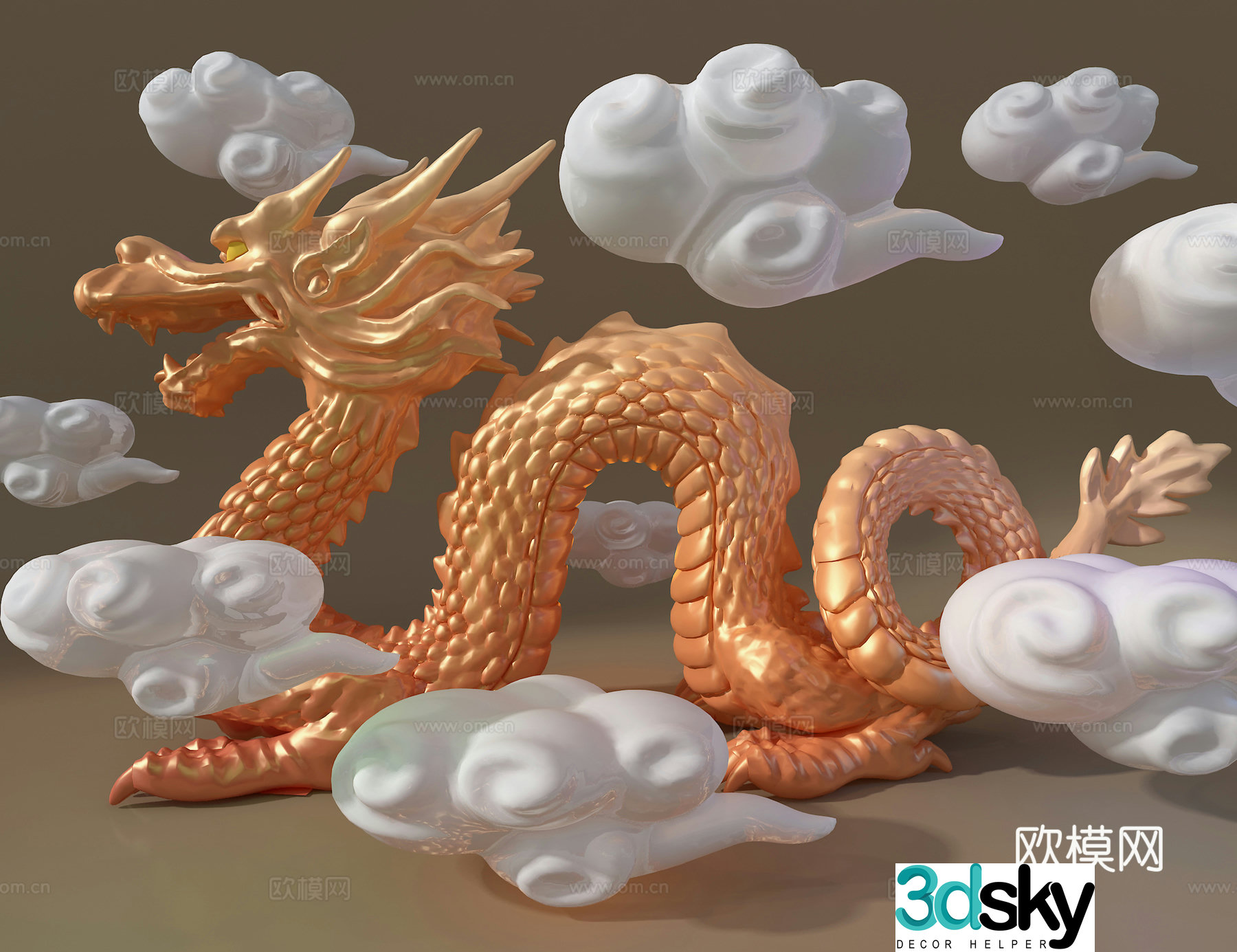 Dragon sculpture 3d model