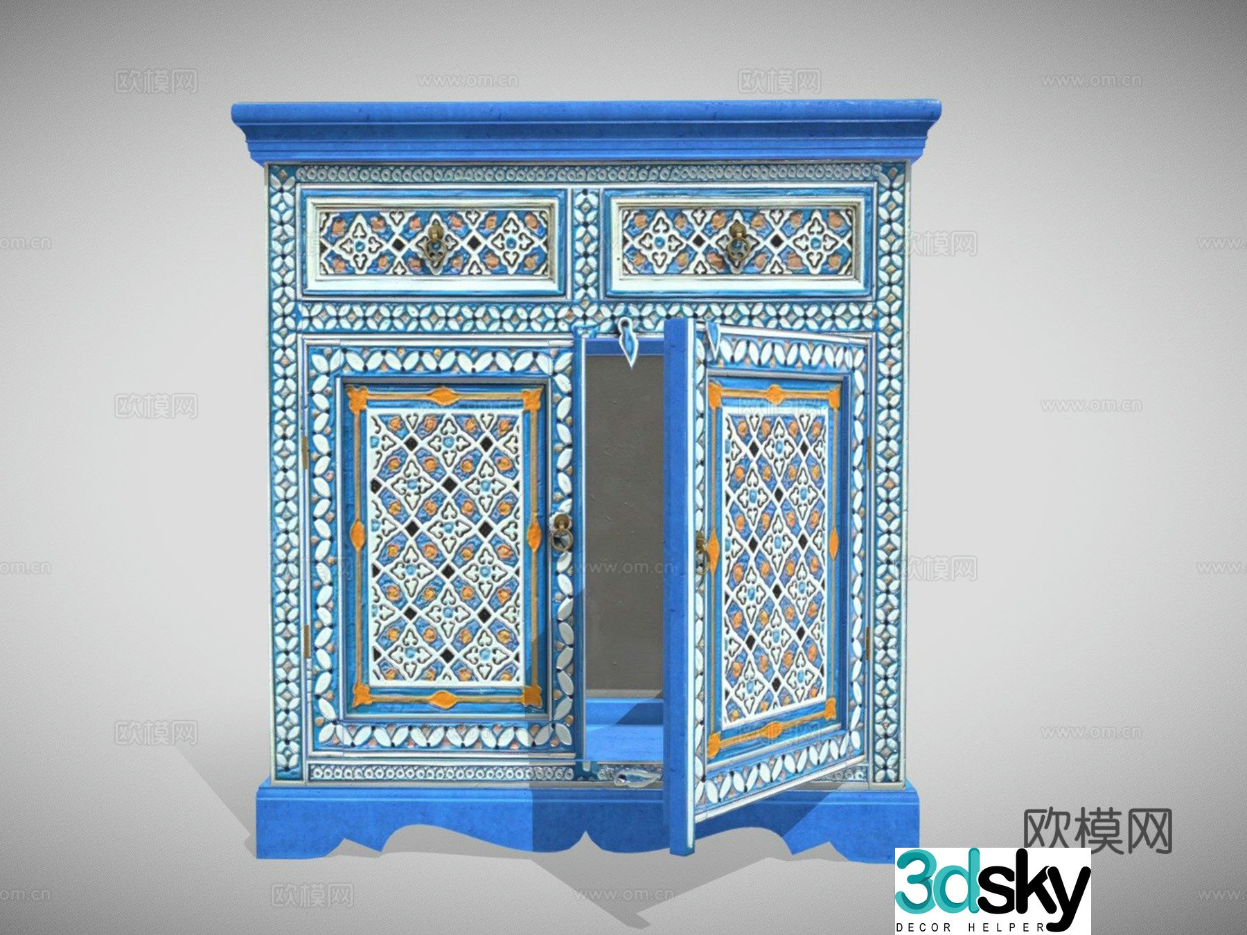 Southeast Asian decorative cabinet 3D model