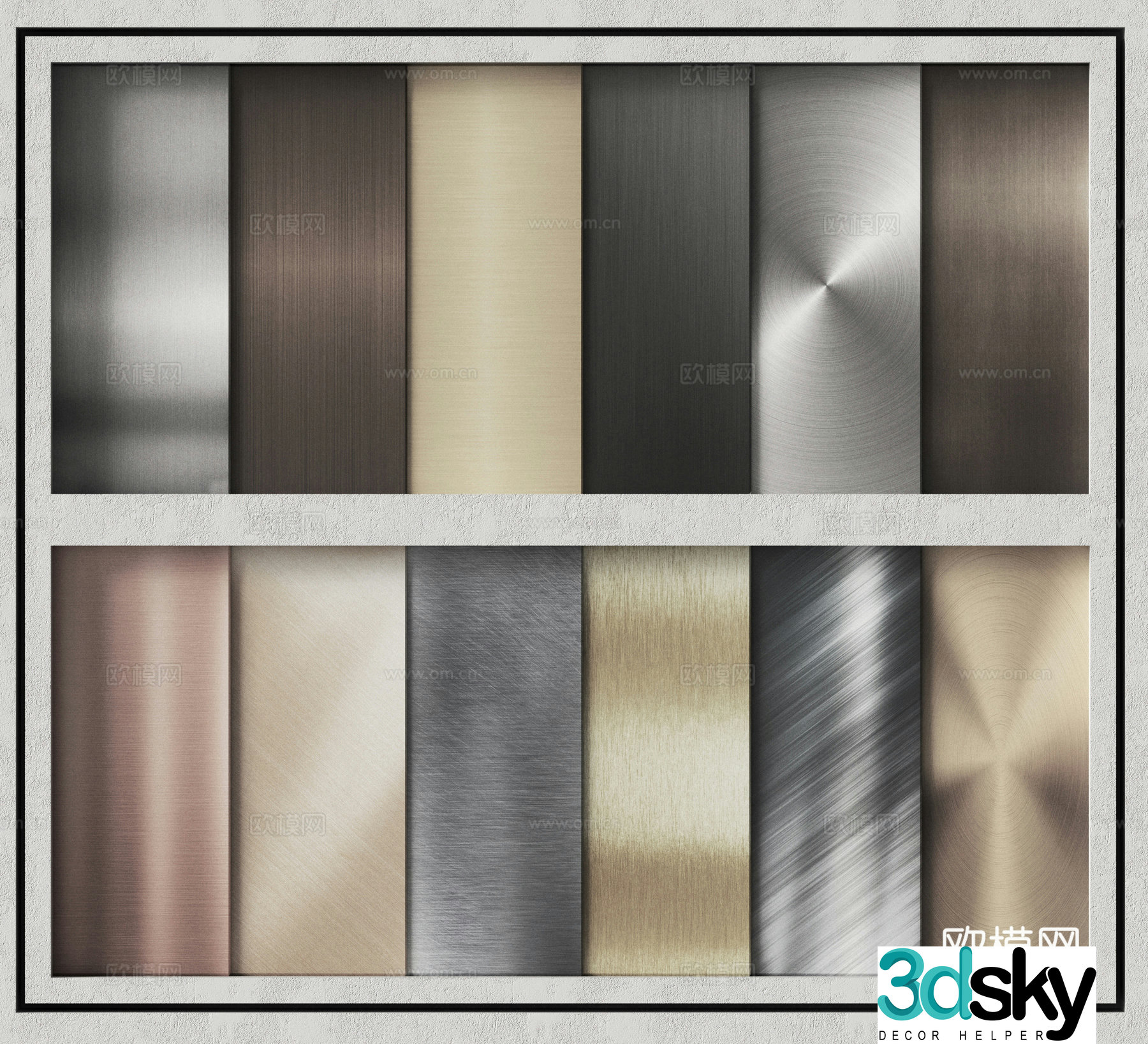 Modern Wallbine Stainless Steel 3D model