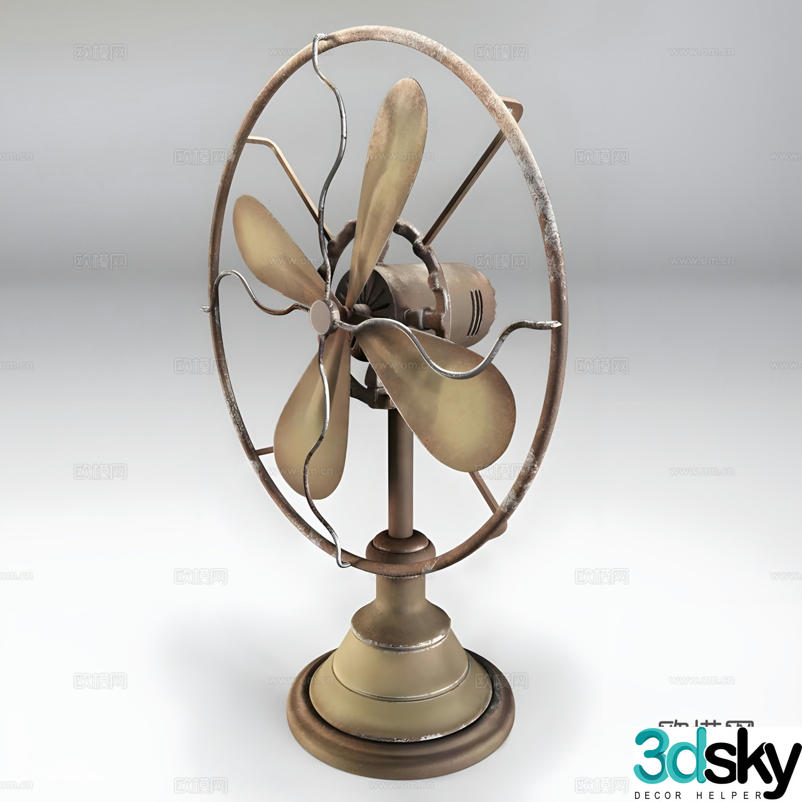 Old electric fan 3D model