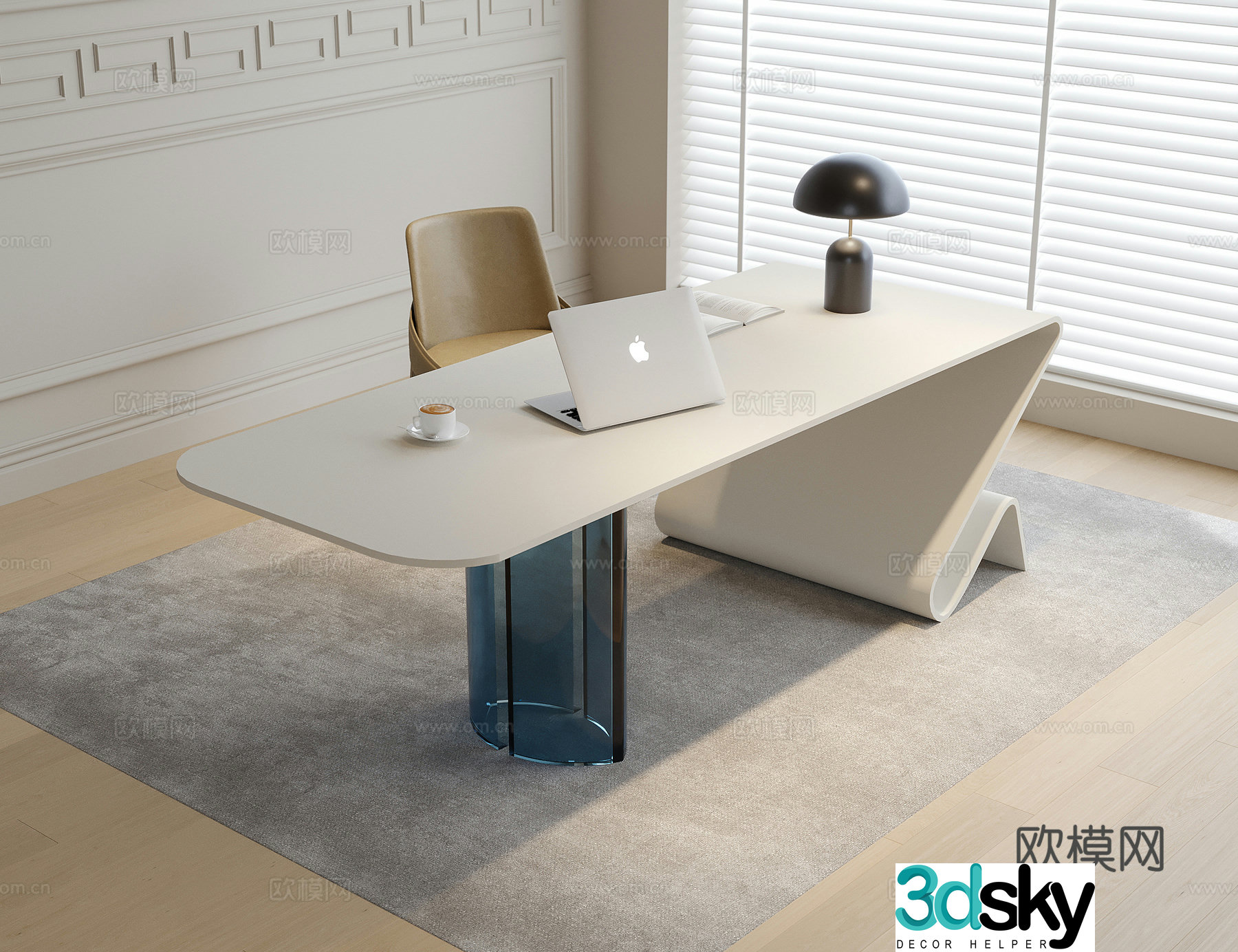 Modern desk chair desk chair 3d model