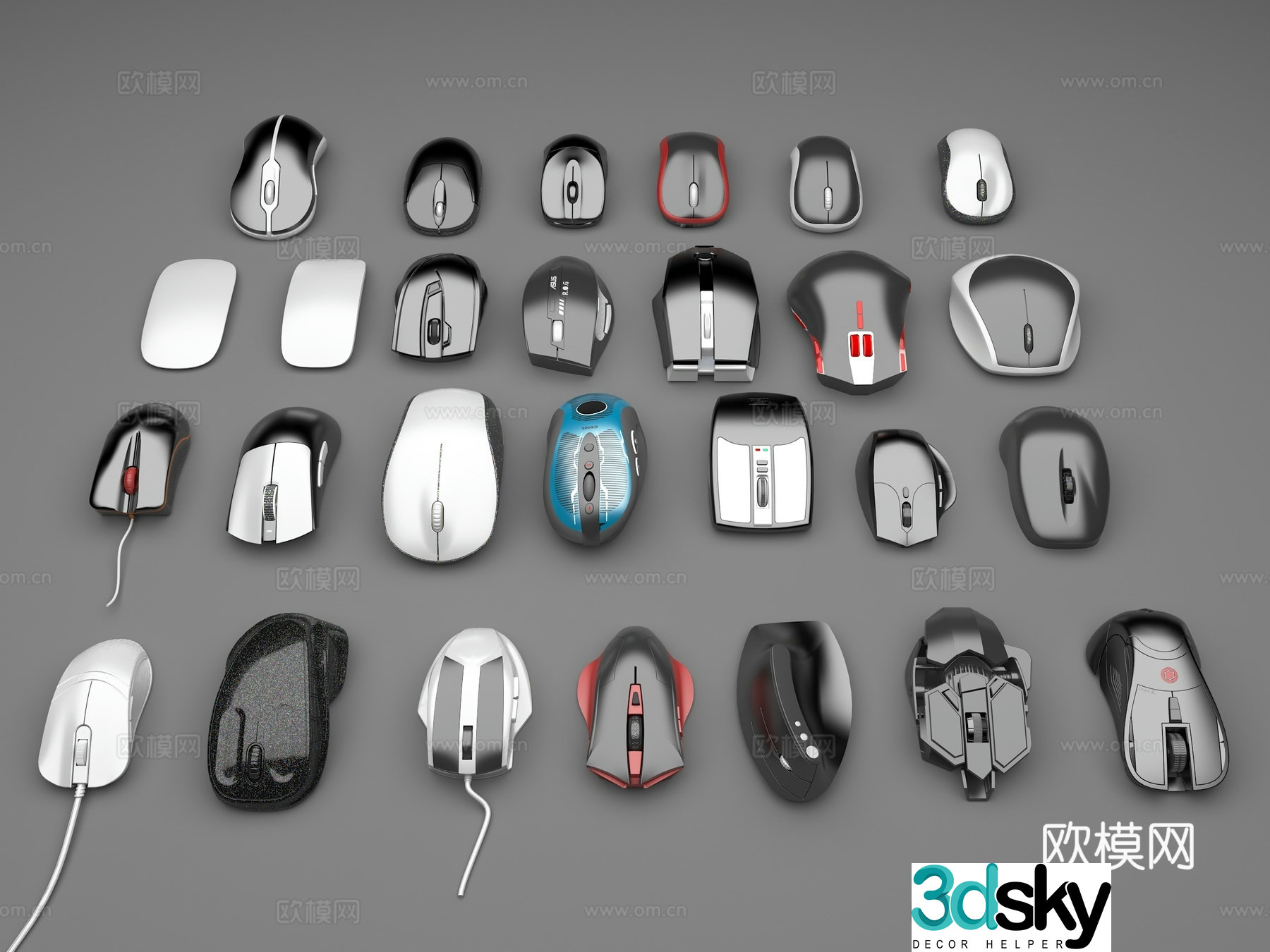 Mouse Logitech Mouse Apple Mouse Mechanical Mouse Microsoft Mouse Wireless Mouse 3D Model