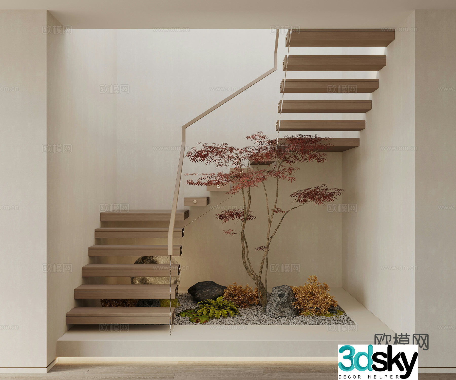 New Chinese stairwell 3D model