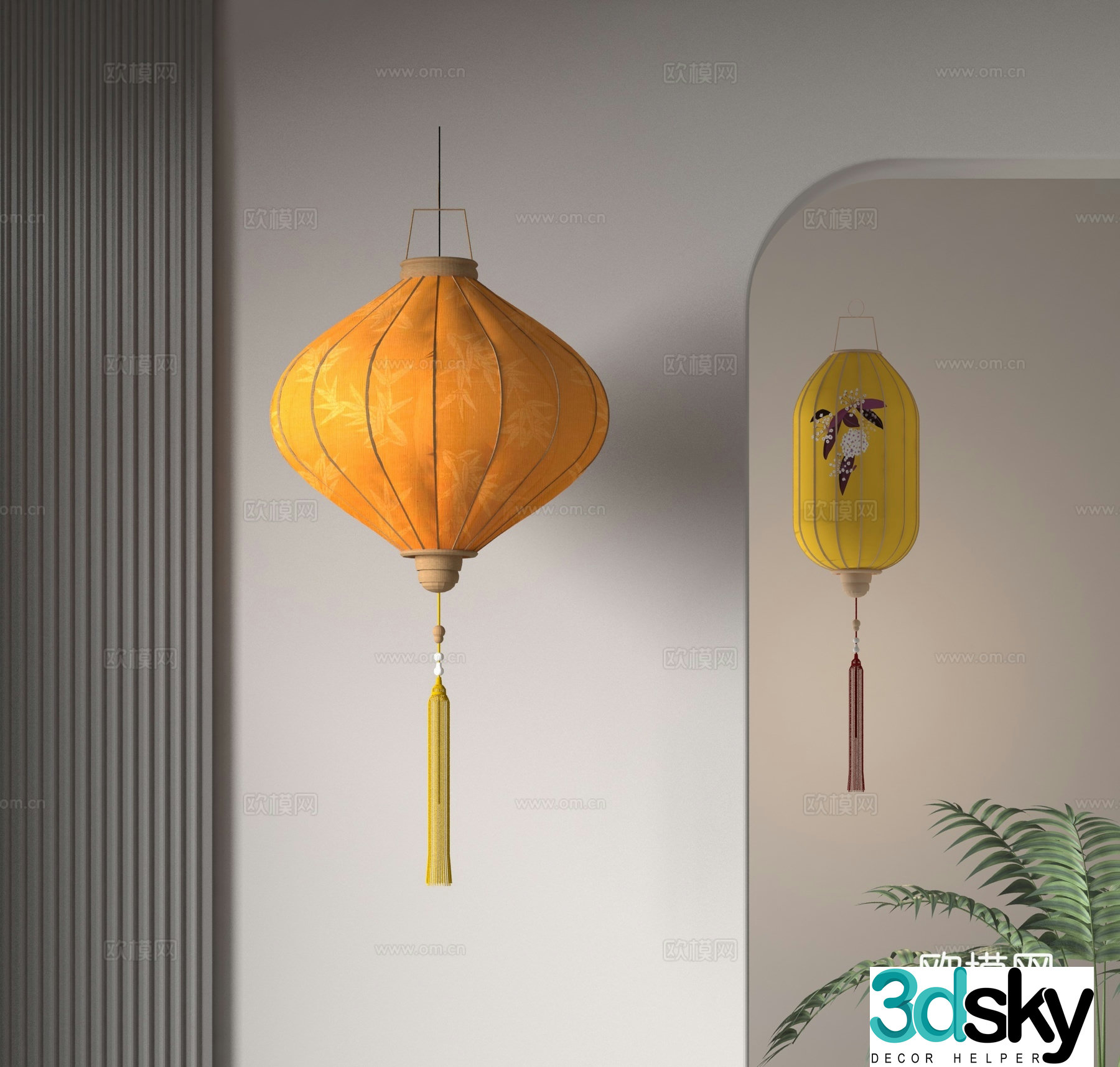 Chinese lantern 3d model