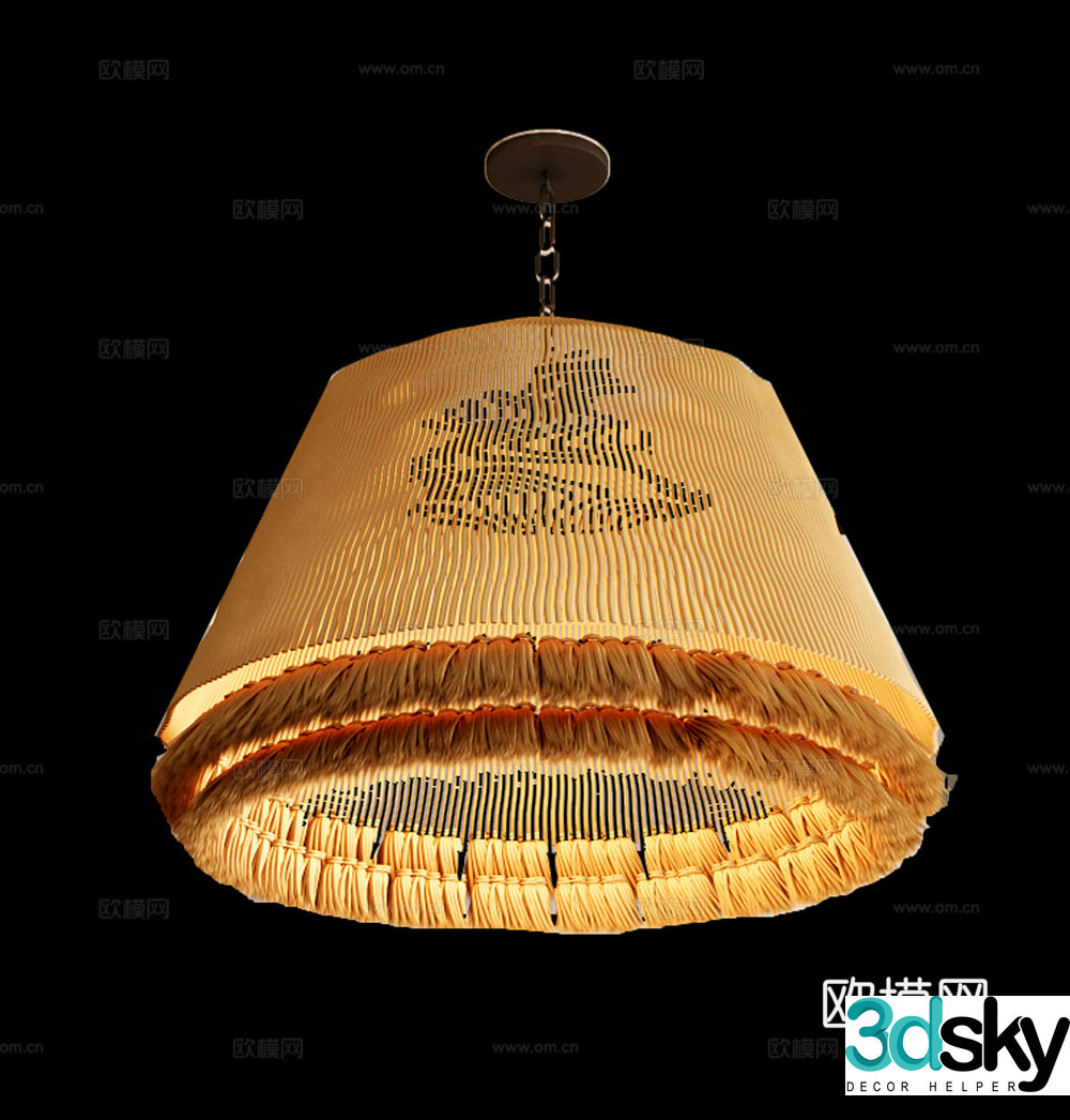 Wasabi Restaurant Chandelier 3D Model
