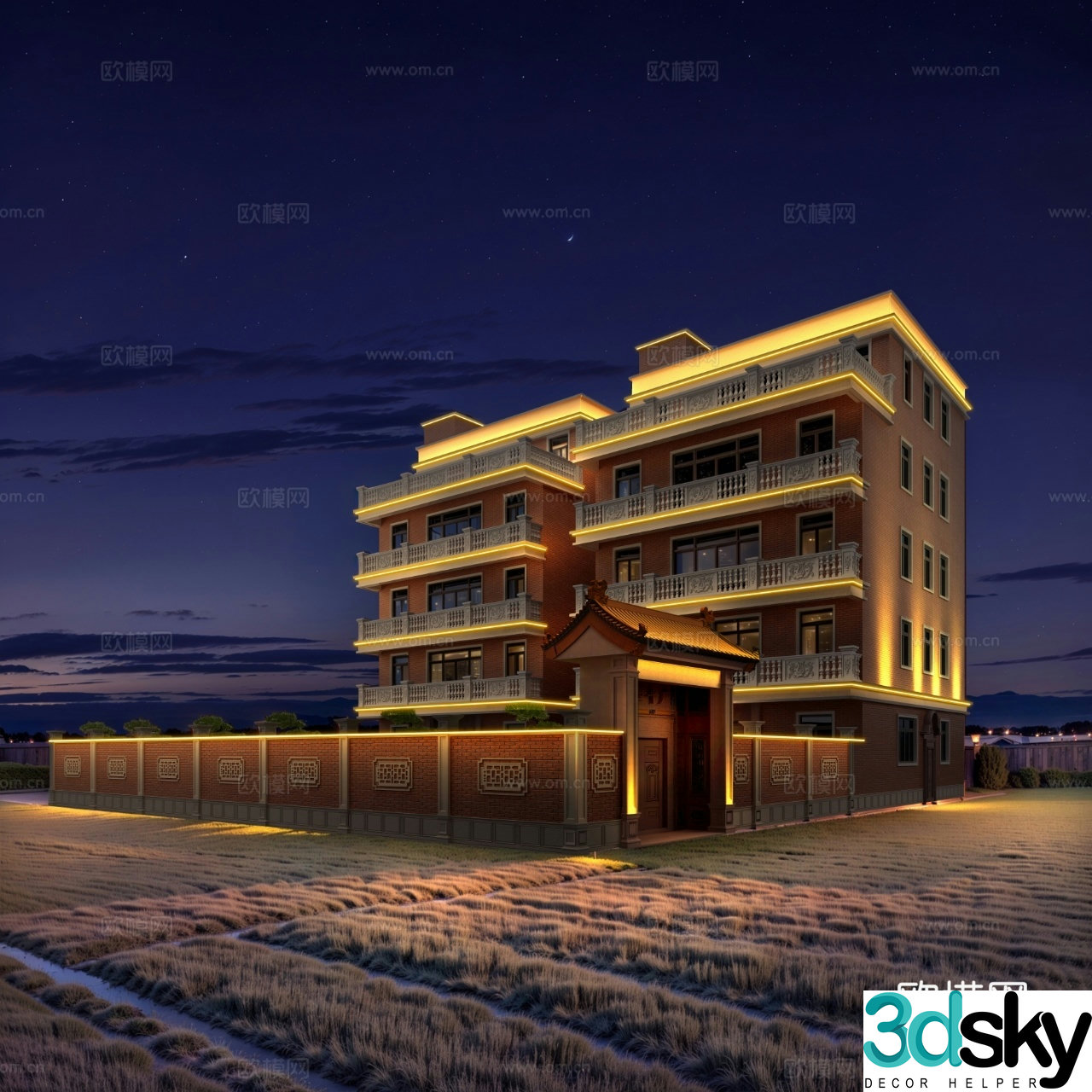 Chaoshan self -built house 3D model 3D model