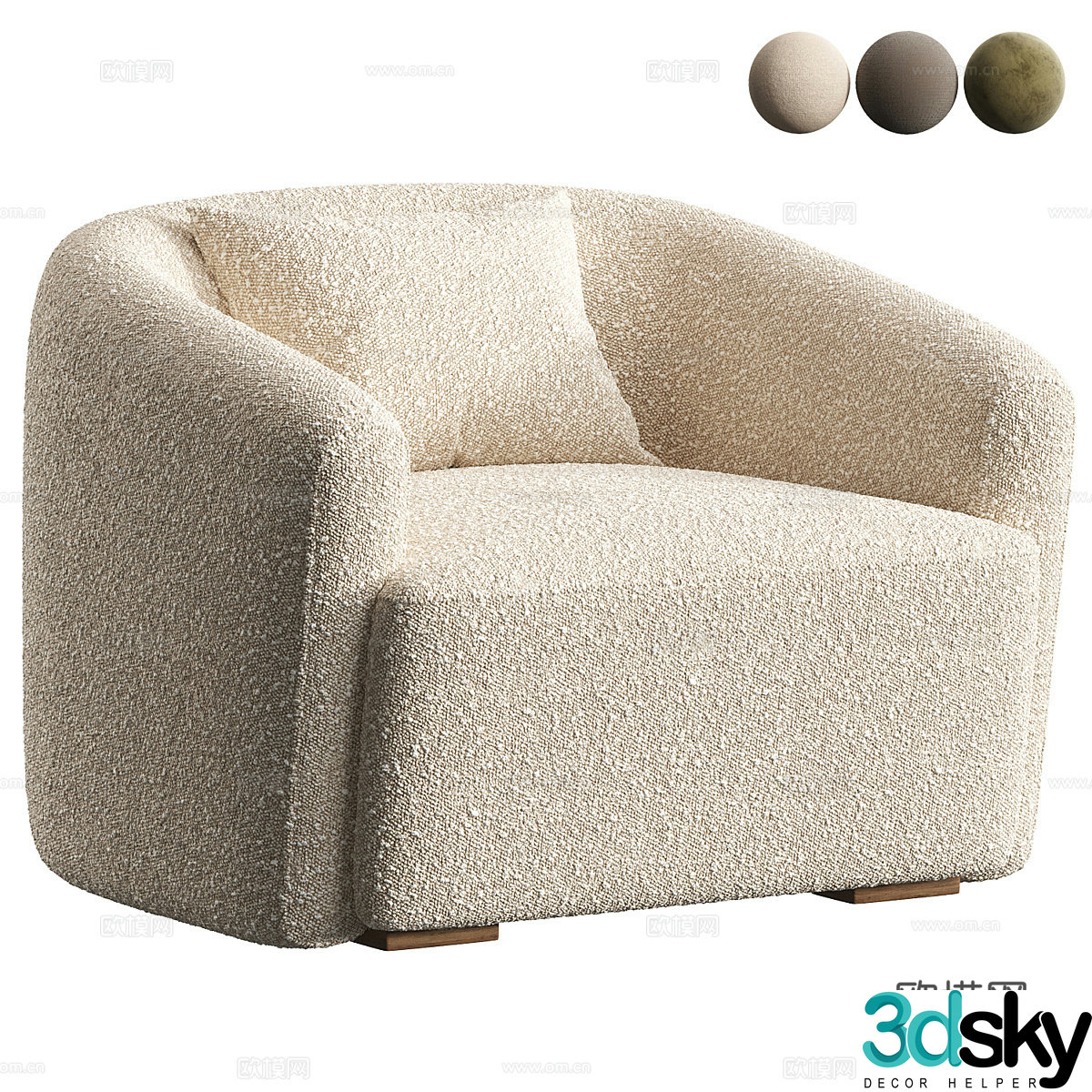 Single sofa 3d model
