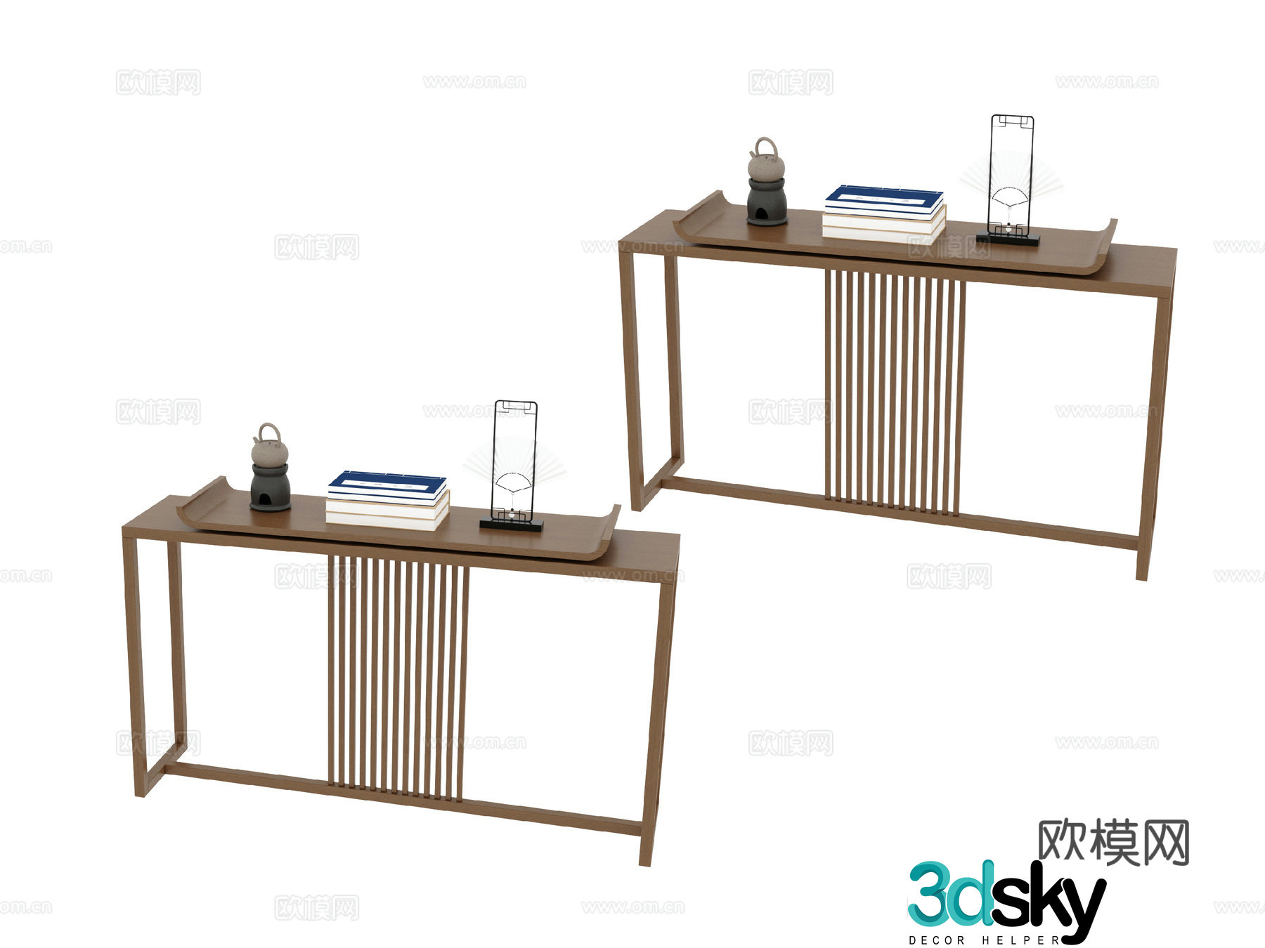 New Chinese style end viewing platform 3D model
