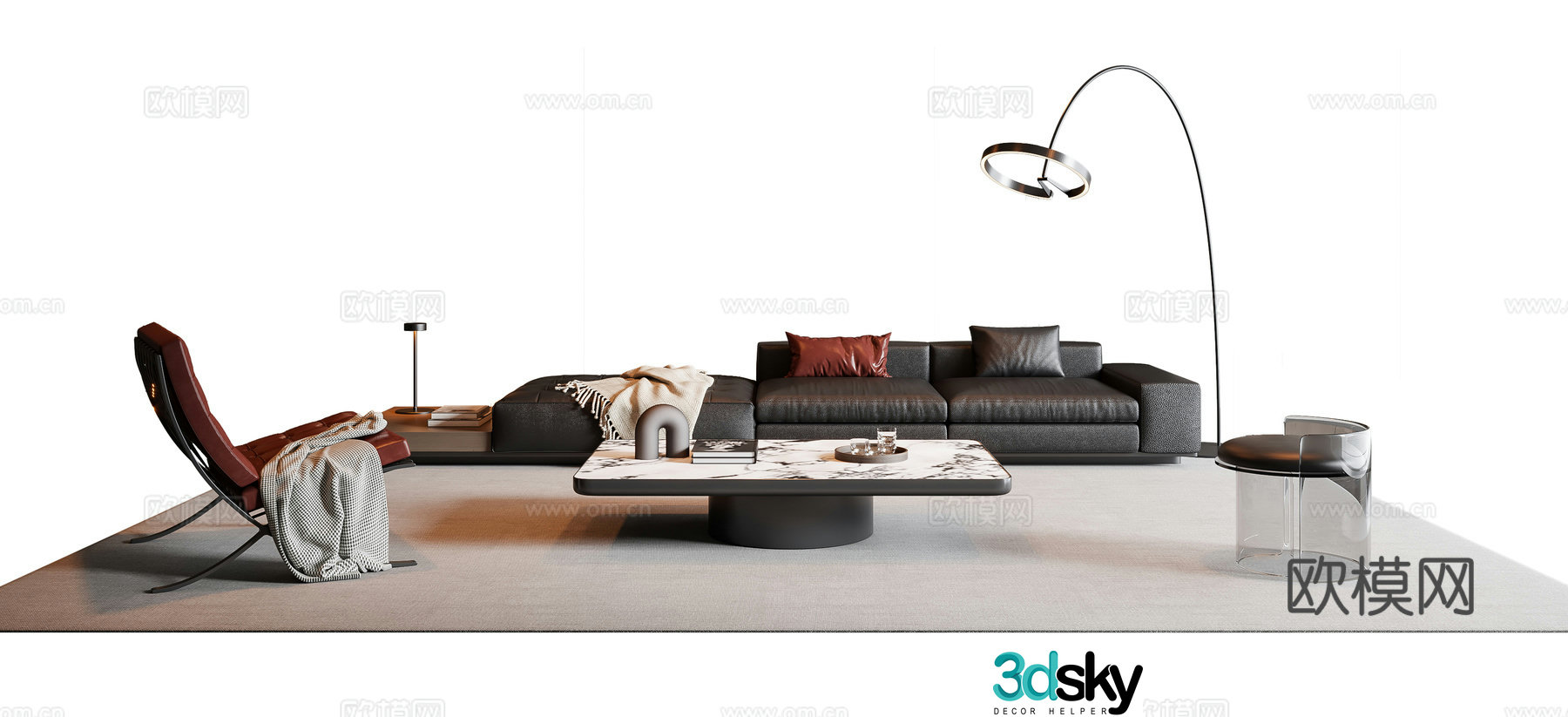 Esitious combination sofa 3D model