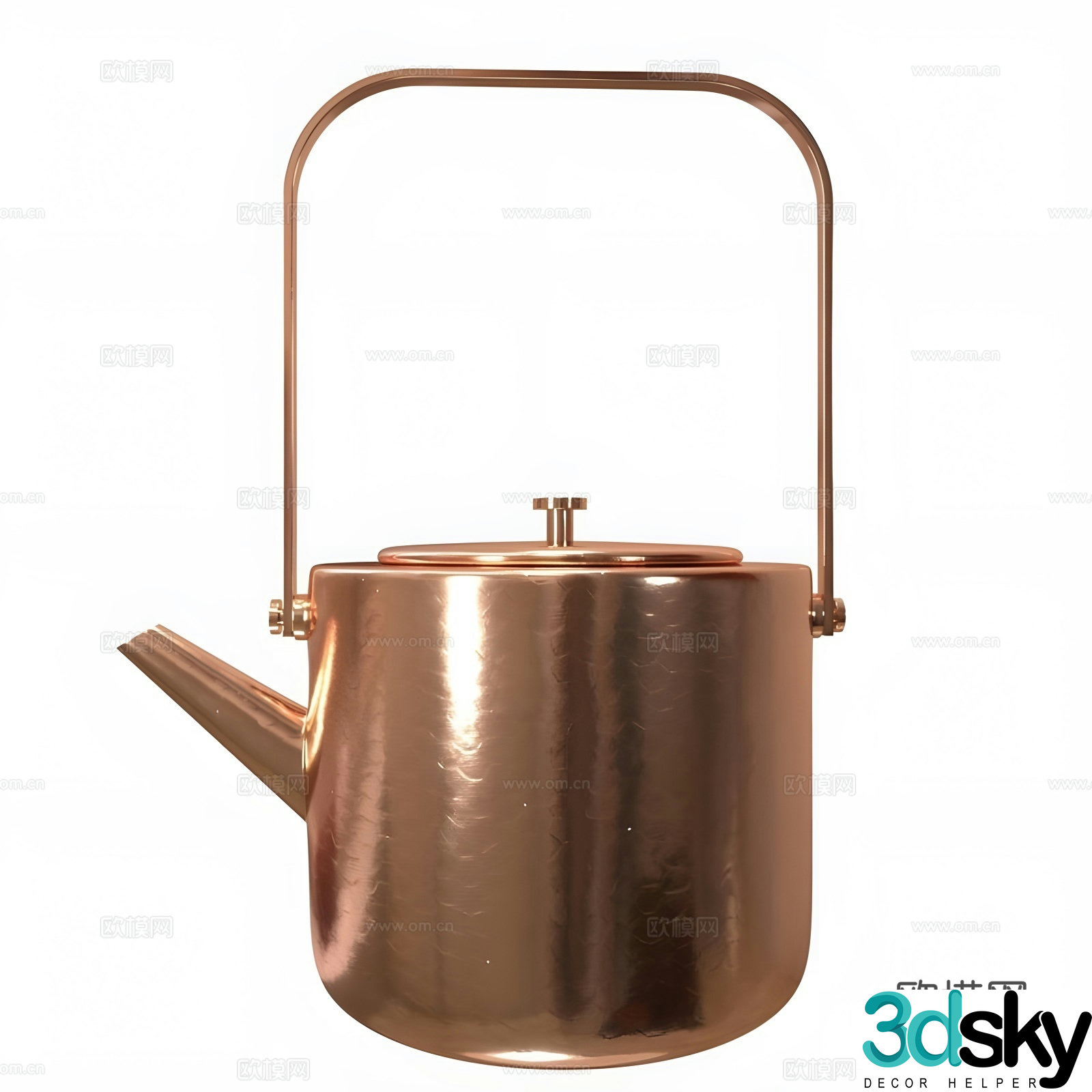 Copper kettle 3D model