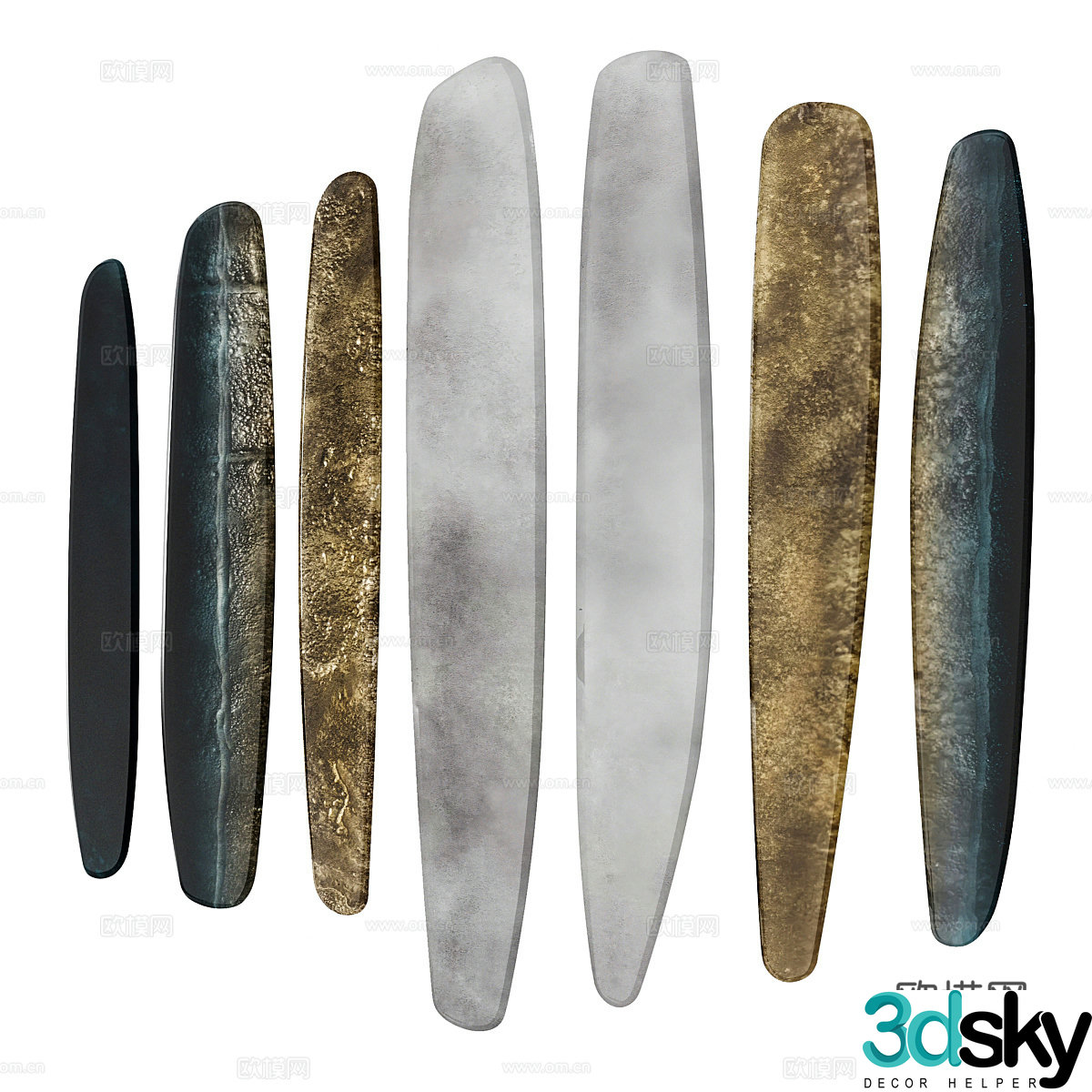 Modern decorative ornaments Wall ornaments 3D model