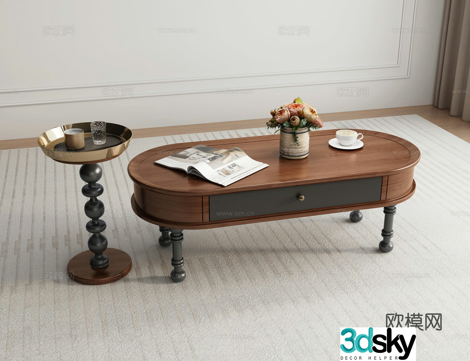 Middle -aged Fengzi Mother Coffee 3D model