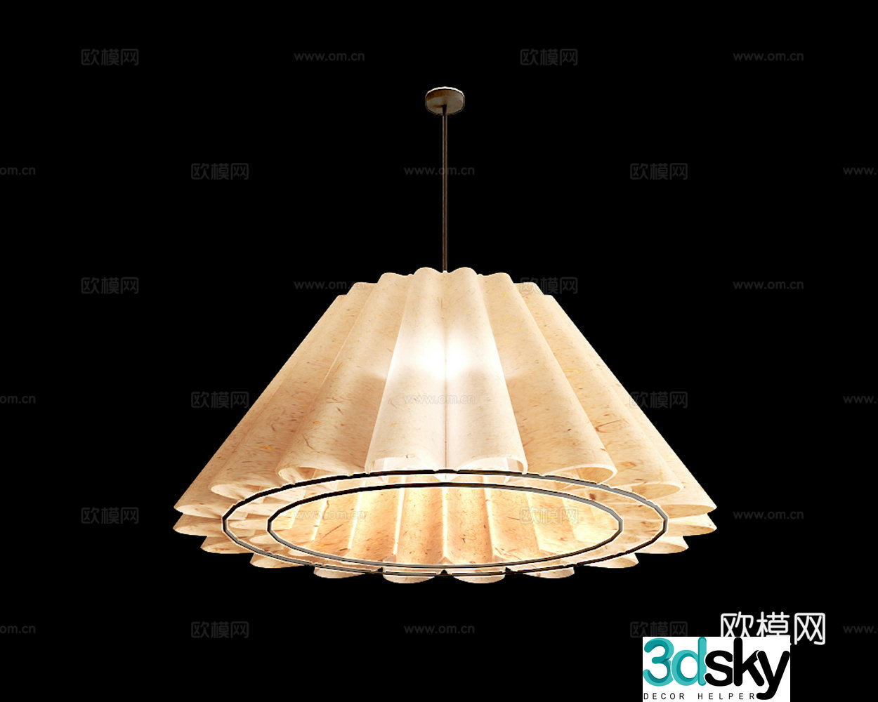 Modern Art Chandelier 3d Model