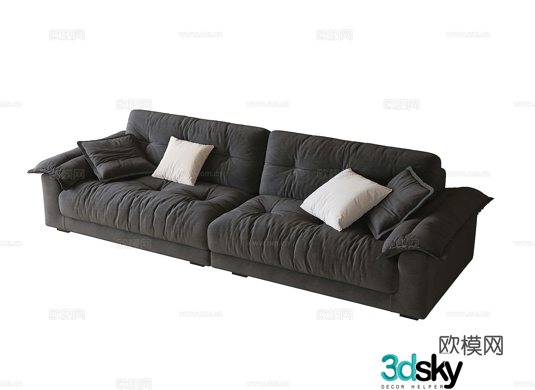 Modern double sofa 3d model