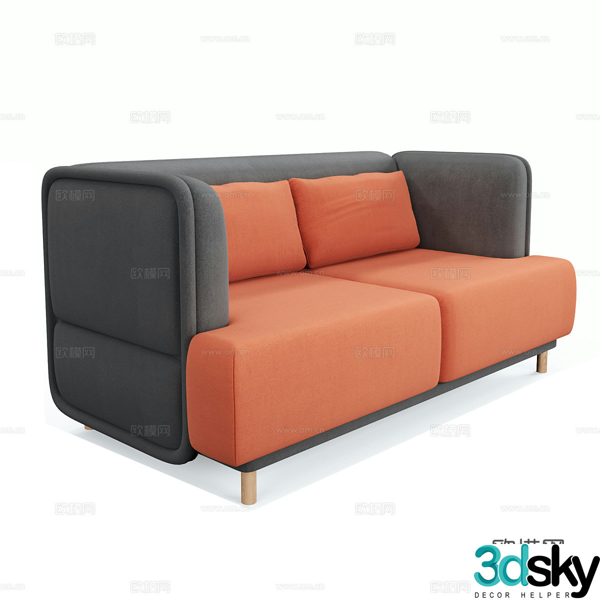 Modern love sofa 3d model