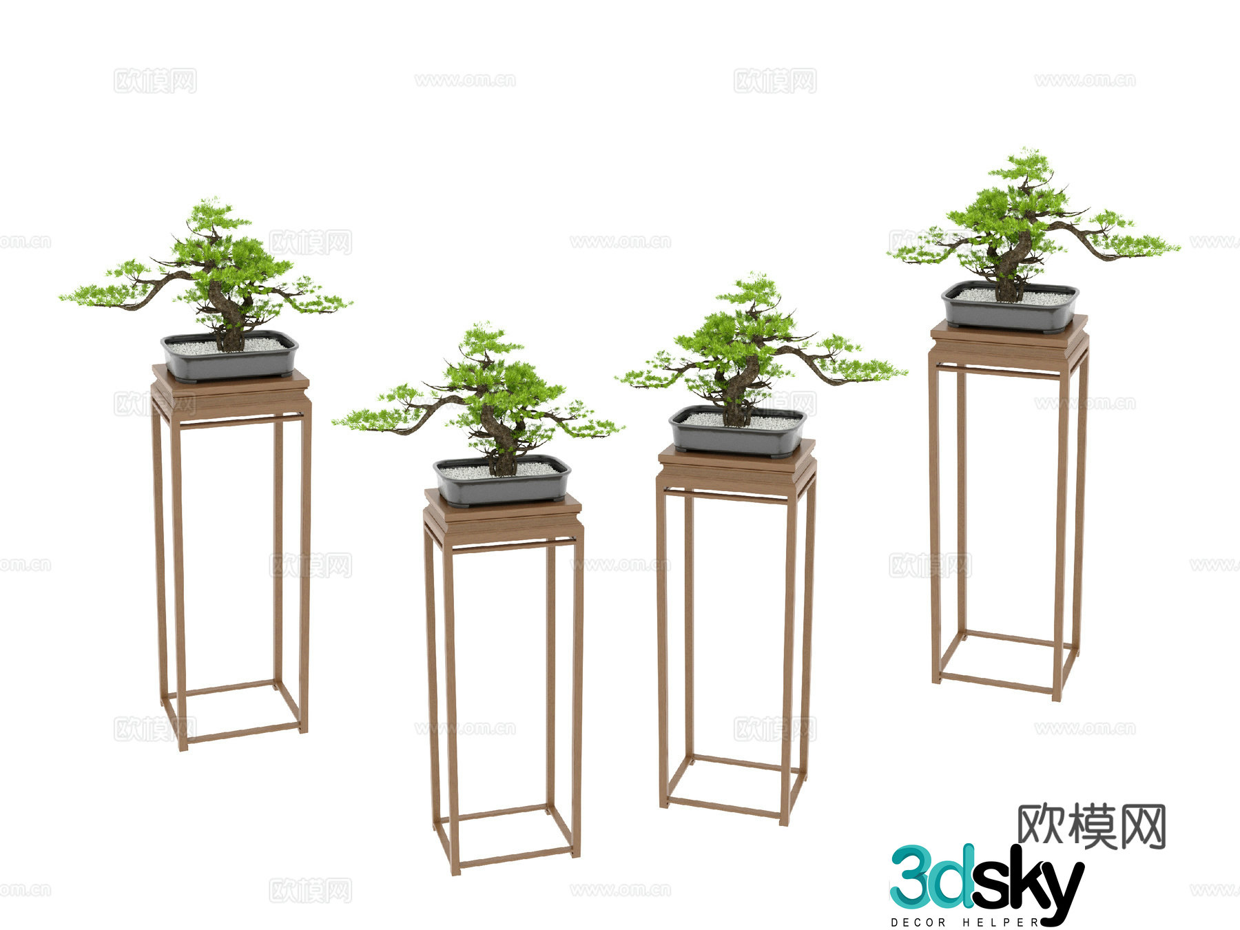 Green plant potted plant plant ornaments 3D model